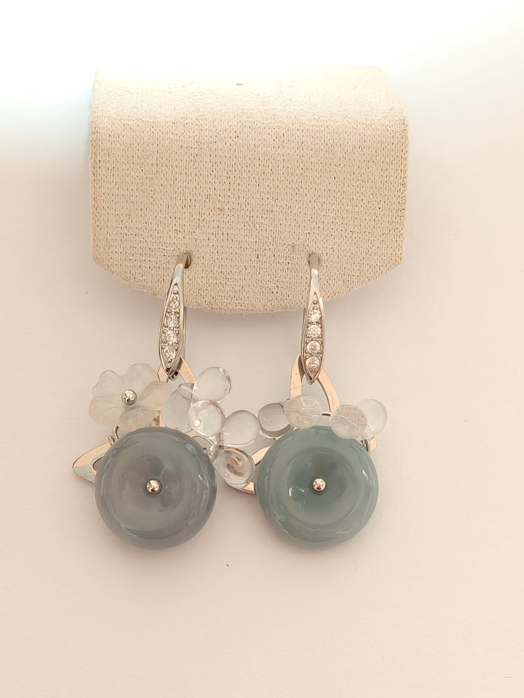 WE Monet ping an kou jadeite earring