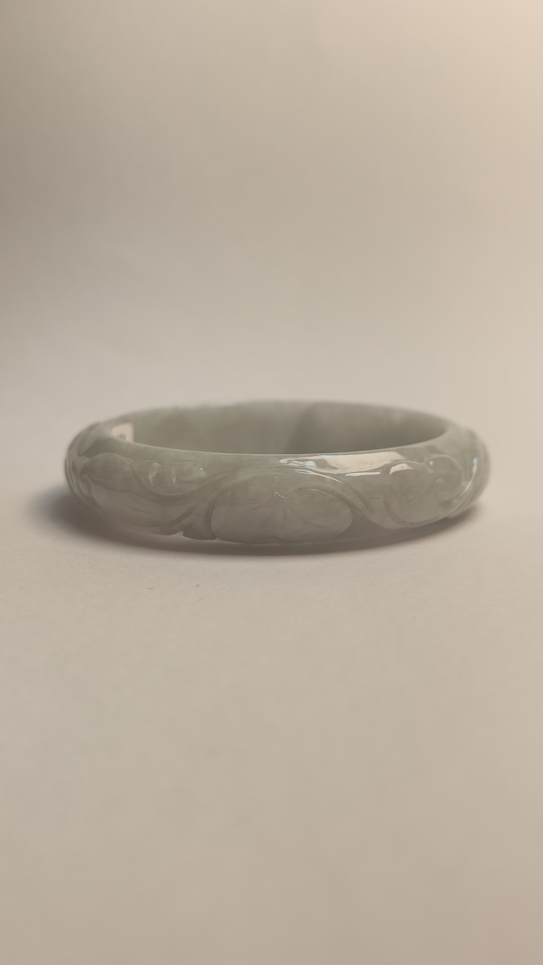 Carved Jade Bangle 54mm
