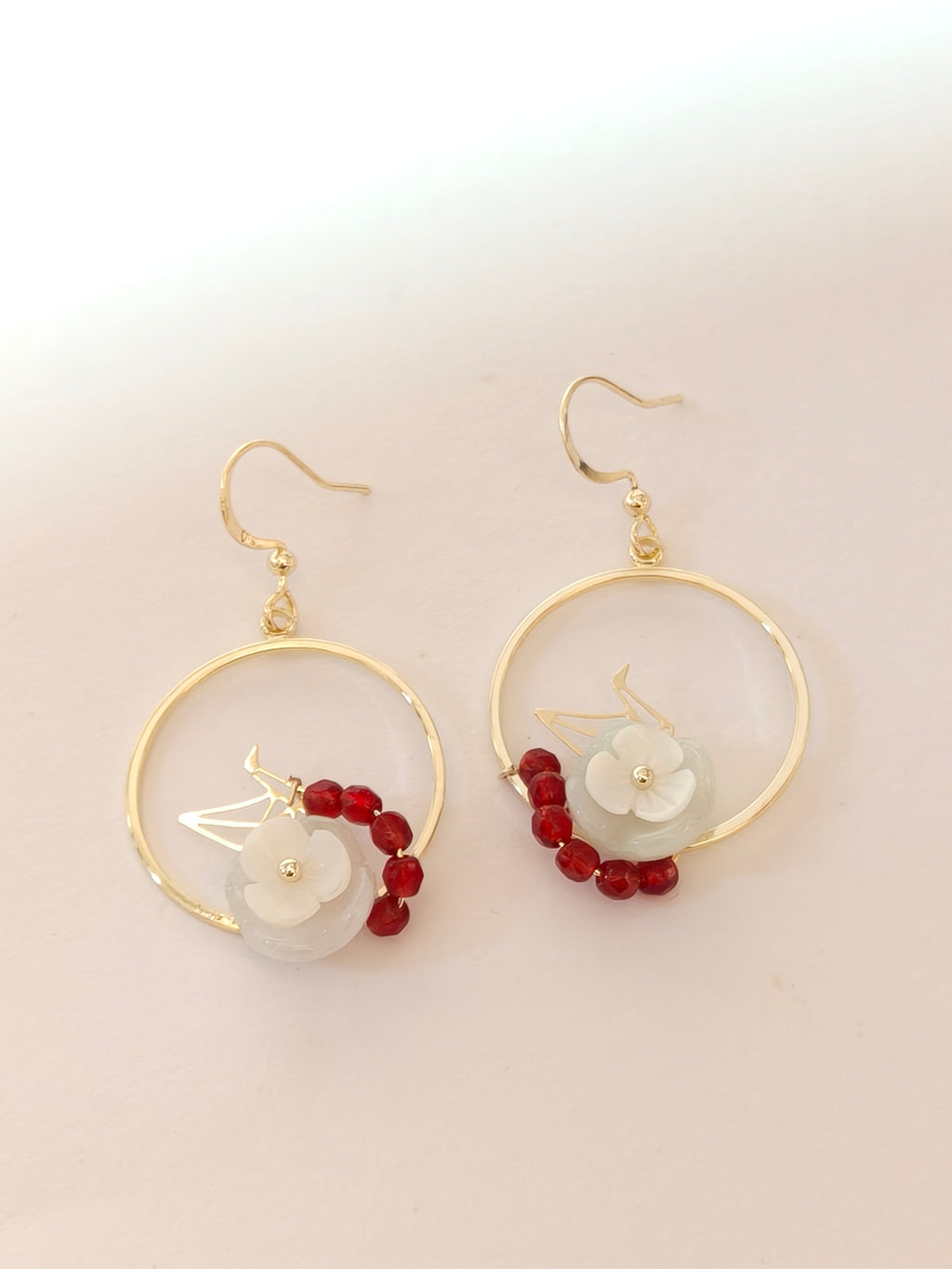 WE Freedom - jadeite jade  earring
