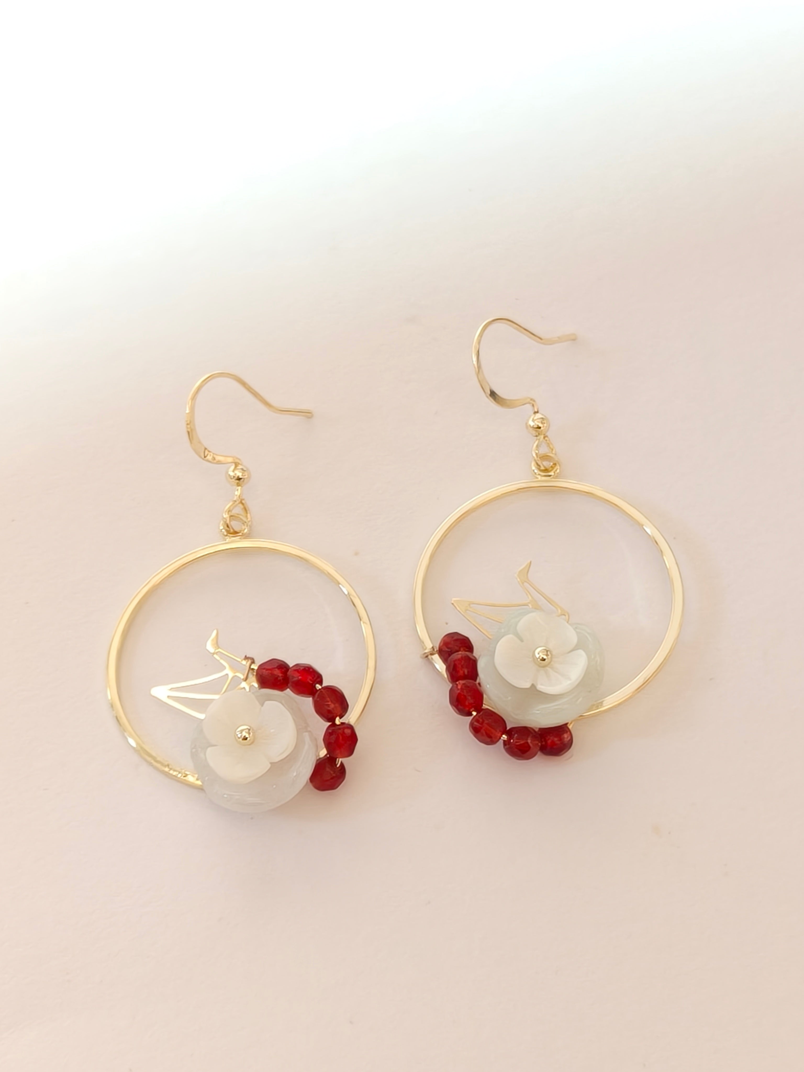 WE Freedom - jadeite jade  earring