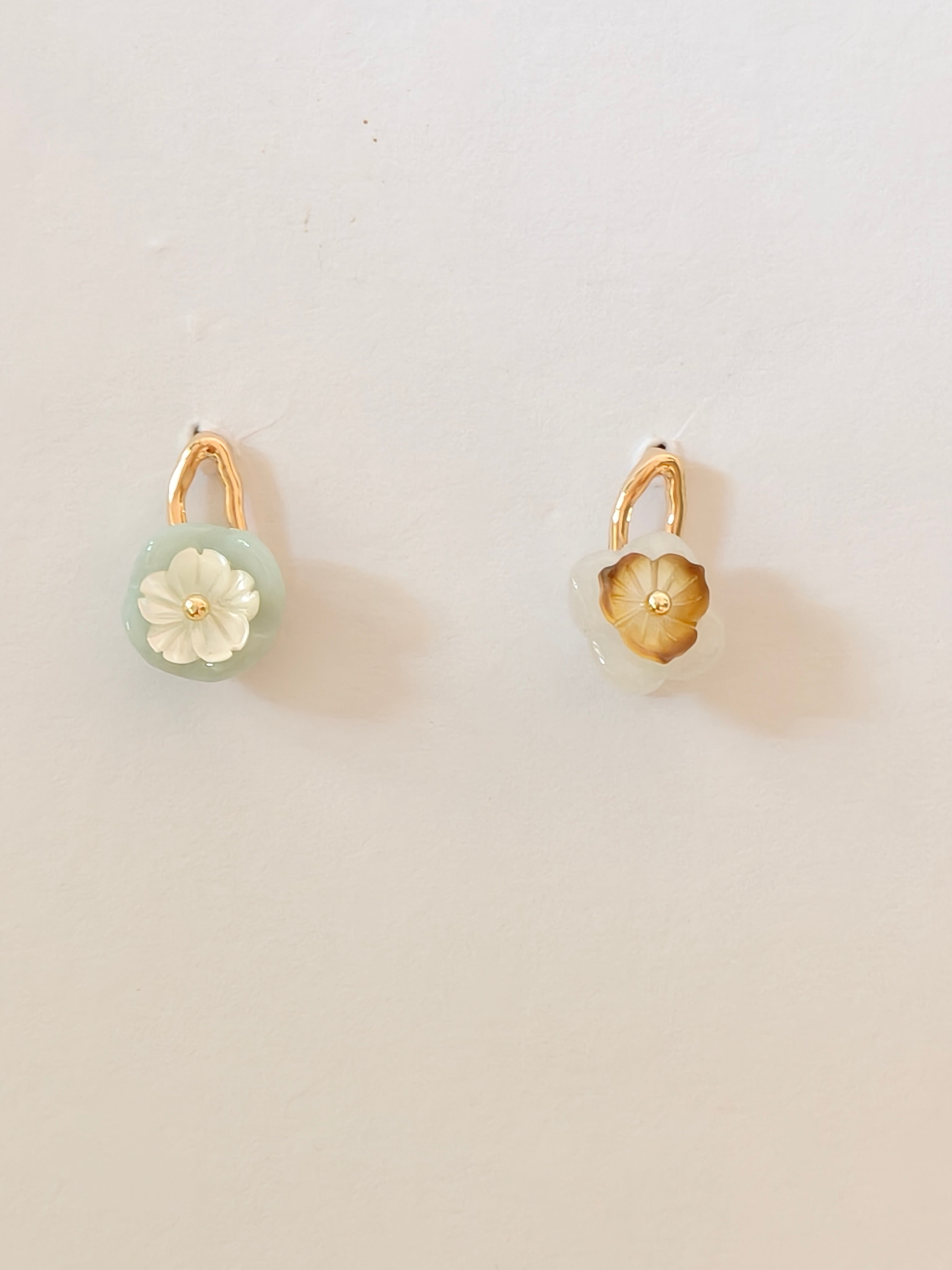 WE Monet jadeite earring