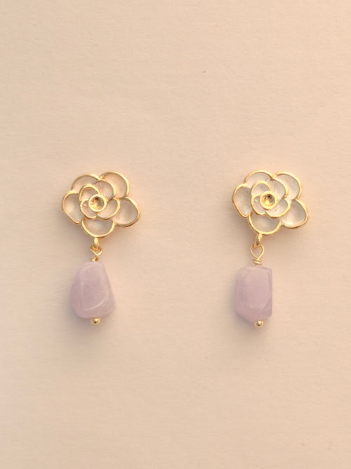 WE lavender jadeite earring