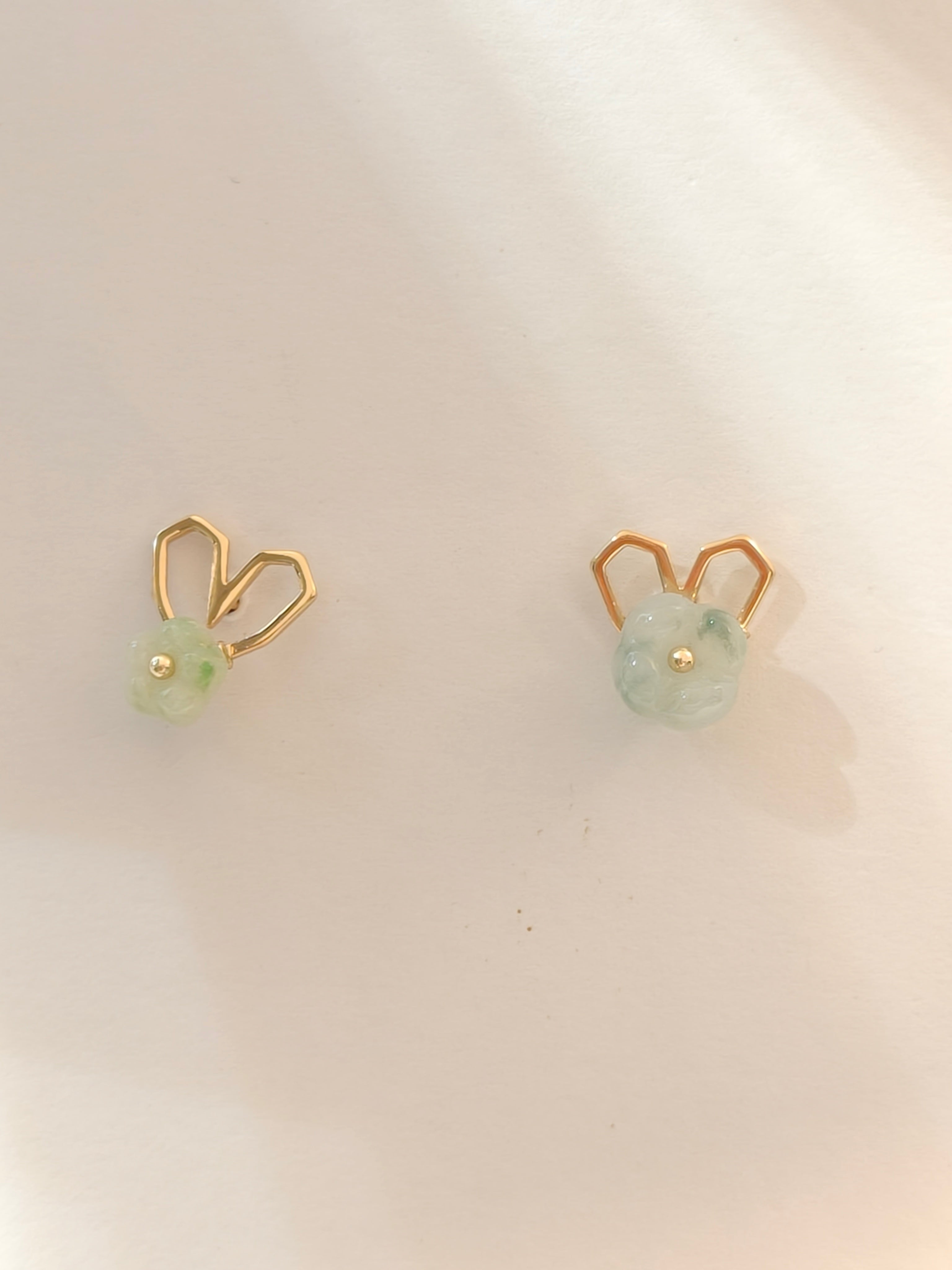 WE Monet jadeite earring