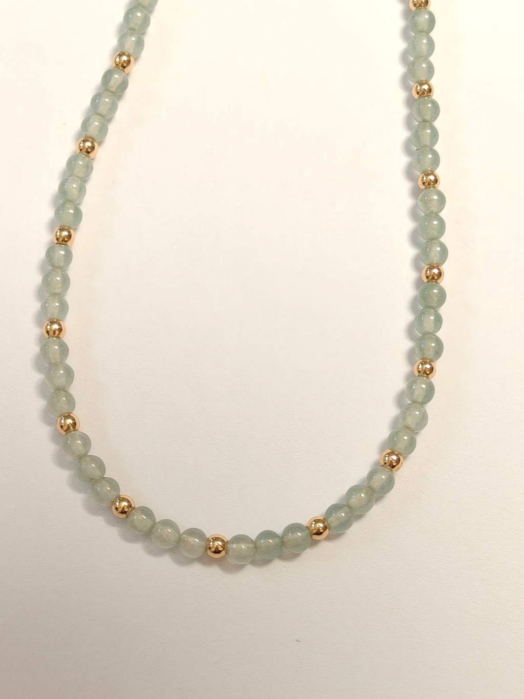 WE lux 3mm icy jadeite beads necklace and bracelet