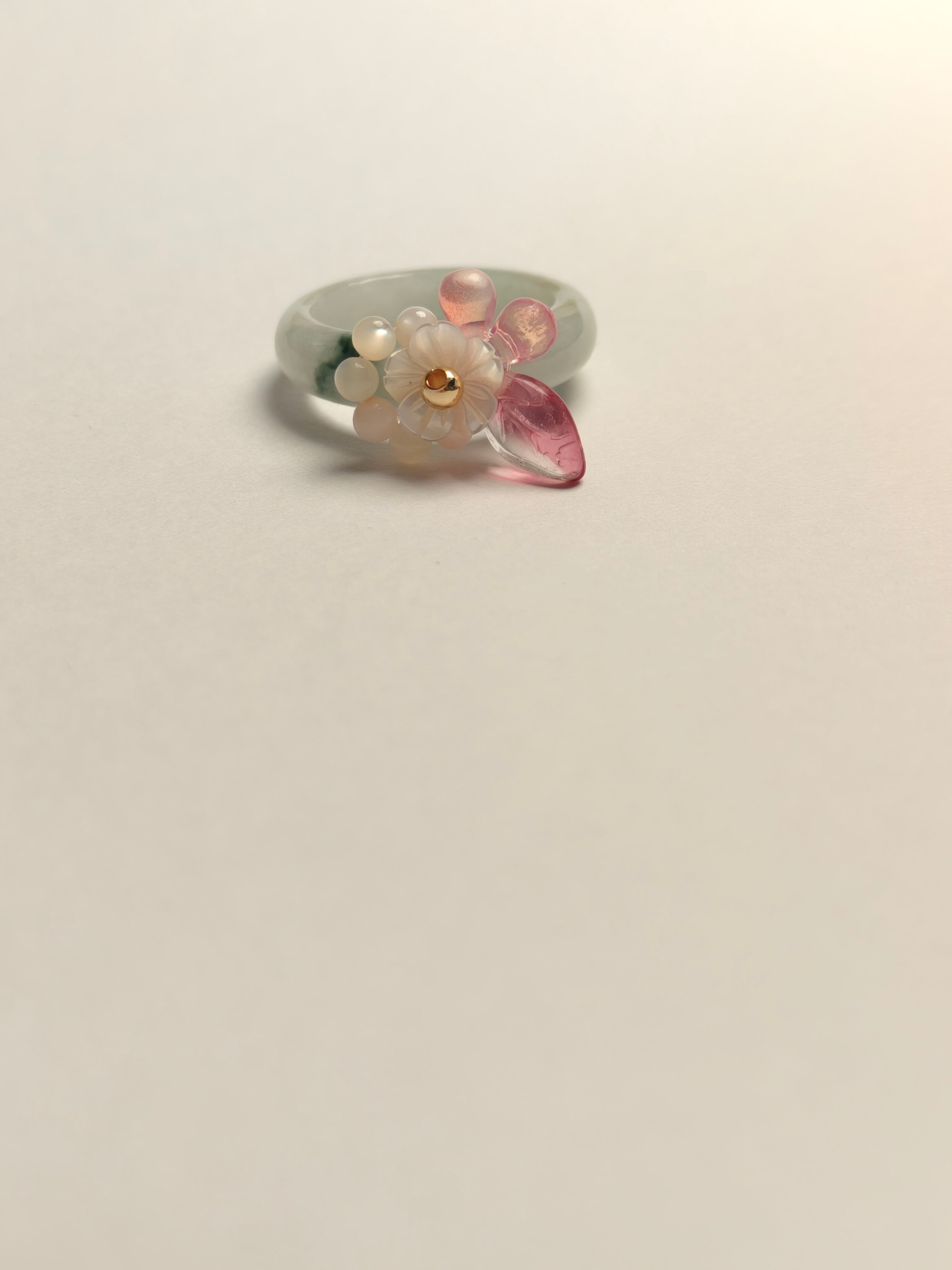 WE minimalist jadeite ring US size 7.5