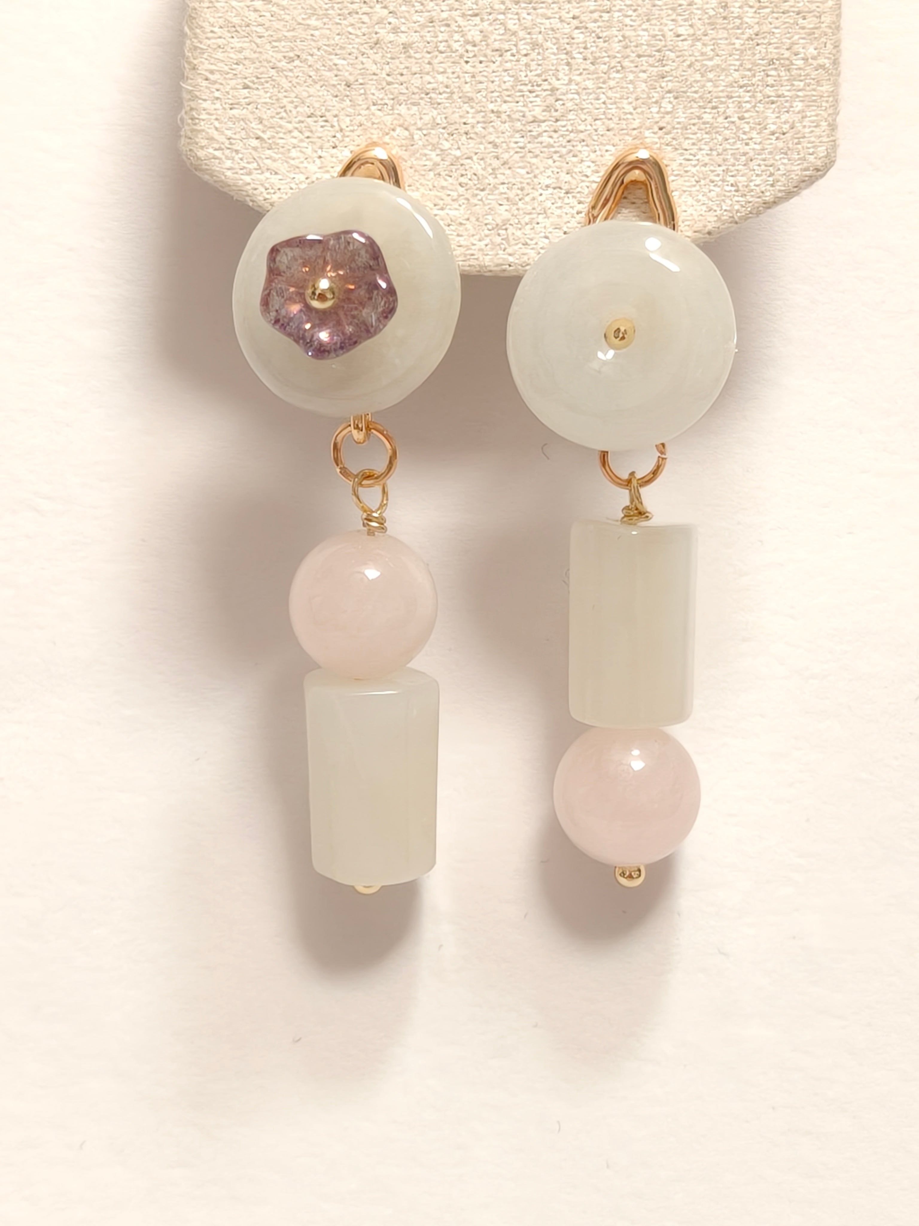 WE ping an kou  jadeite earring