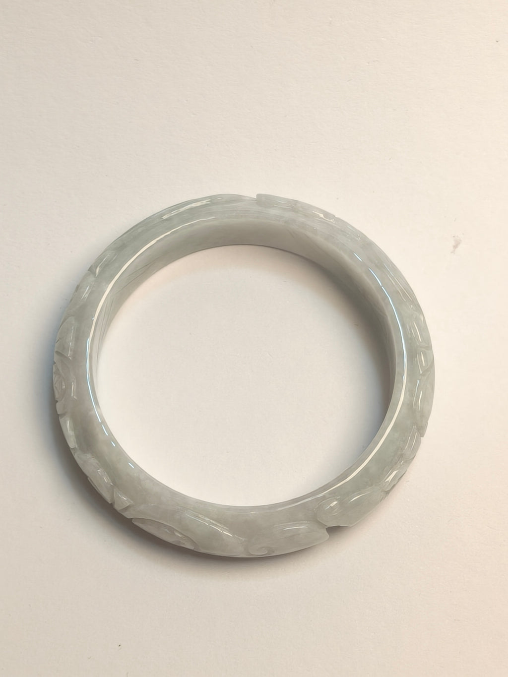 Carved Jade Bangle 54mm