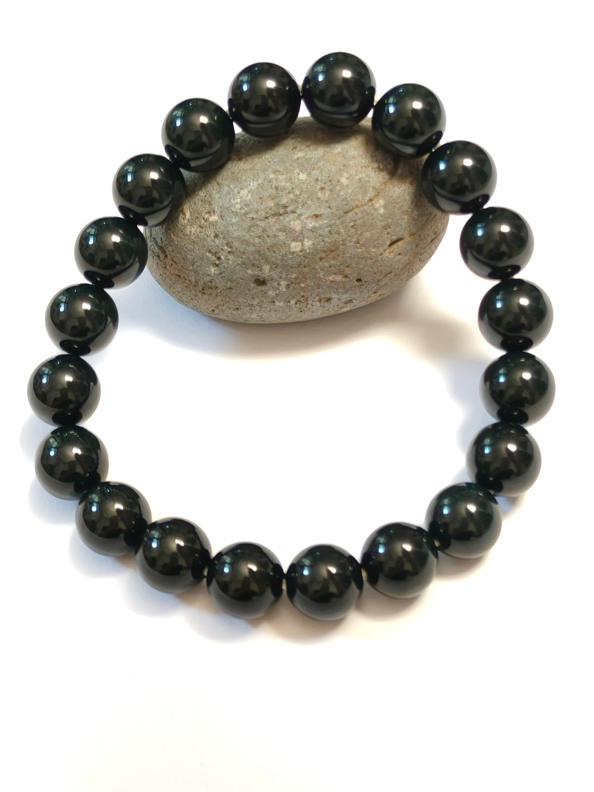 WE 10mm type A mo cui black  jadeite beads bracelet with certificate