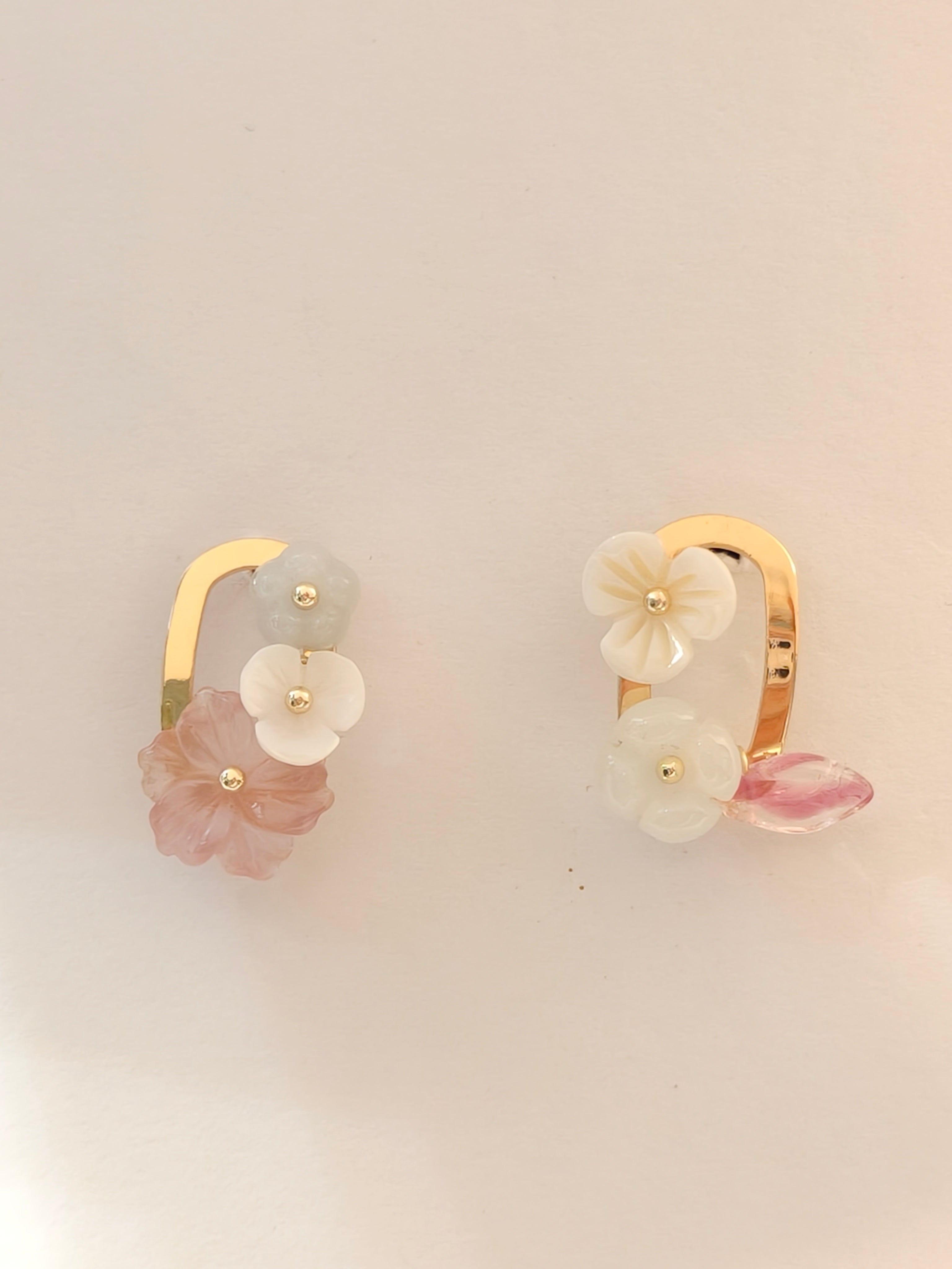 WE Monet jadeite earring