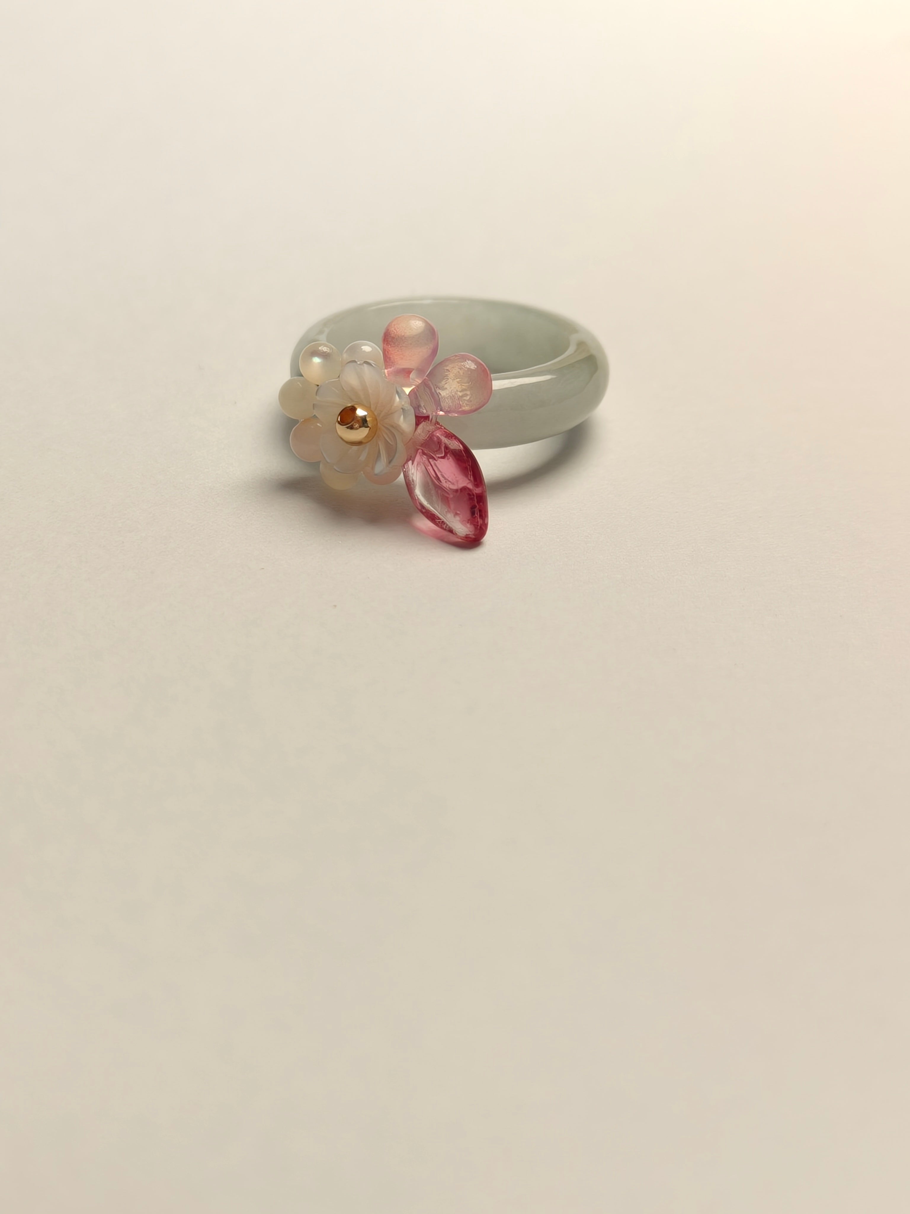 WE minimalist jadeite ring US size 7.5