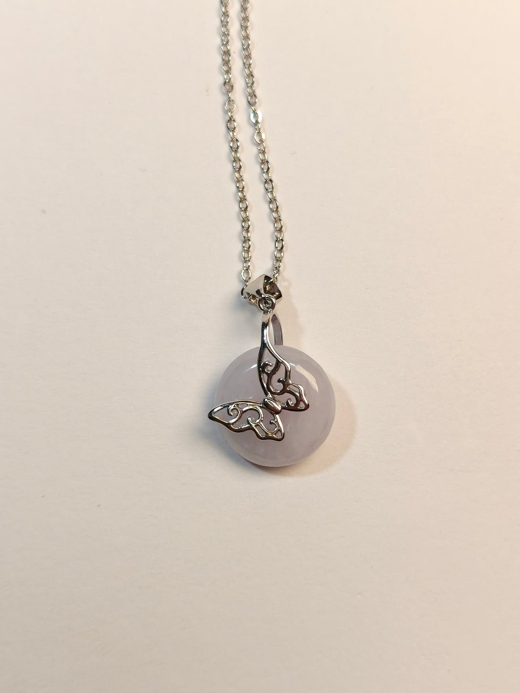 WE minimalist necklace lavender jadeite