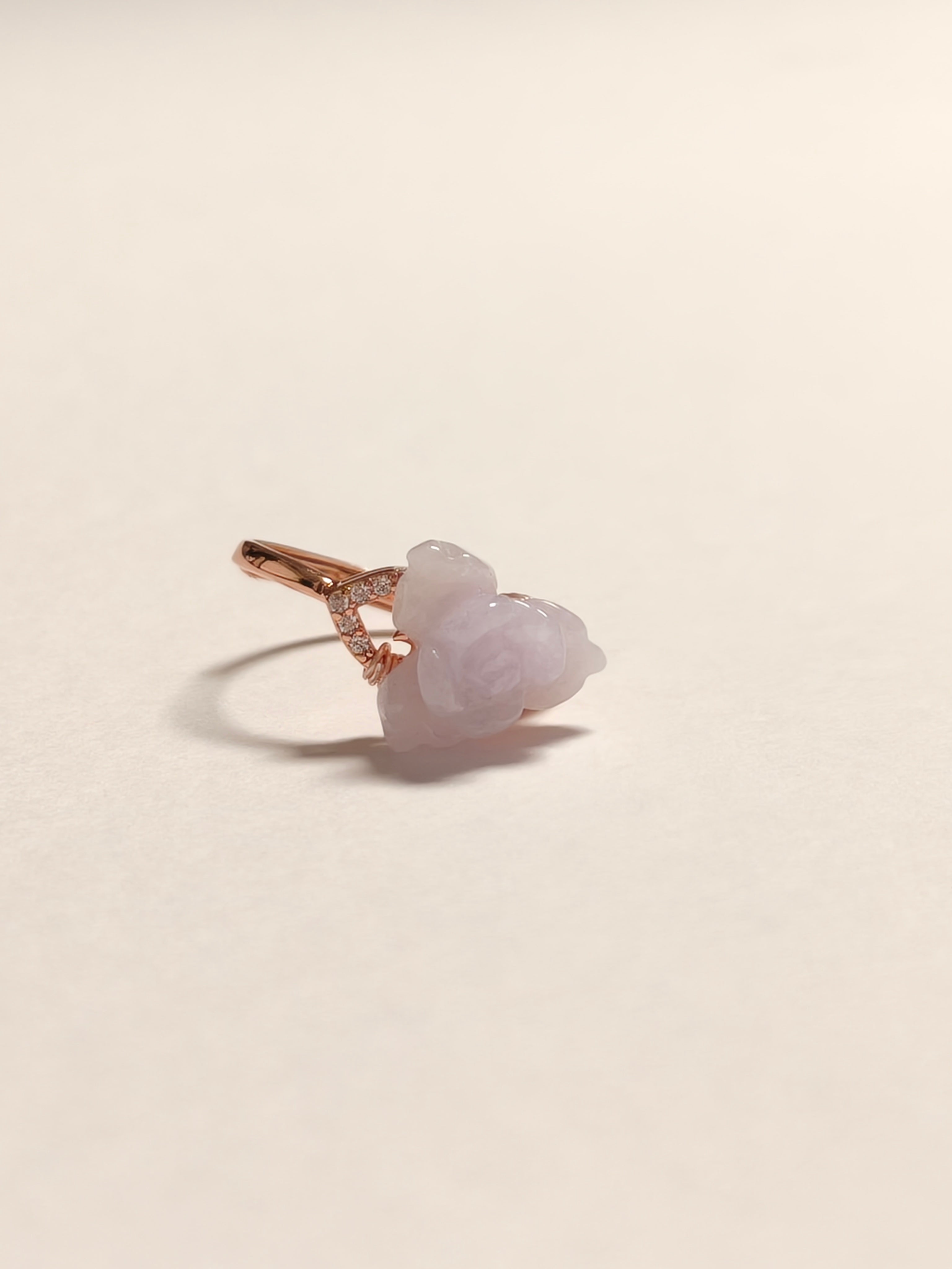 WE Monet light lavender jadeite Ring