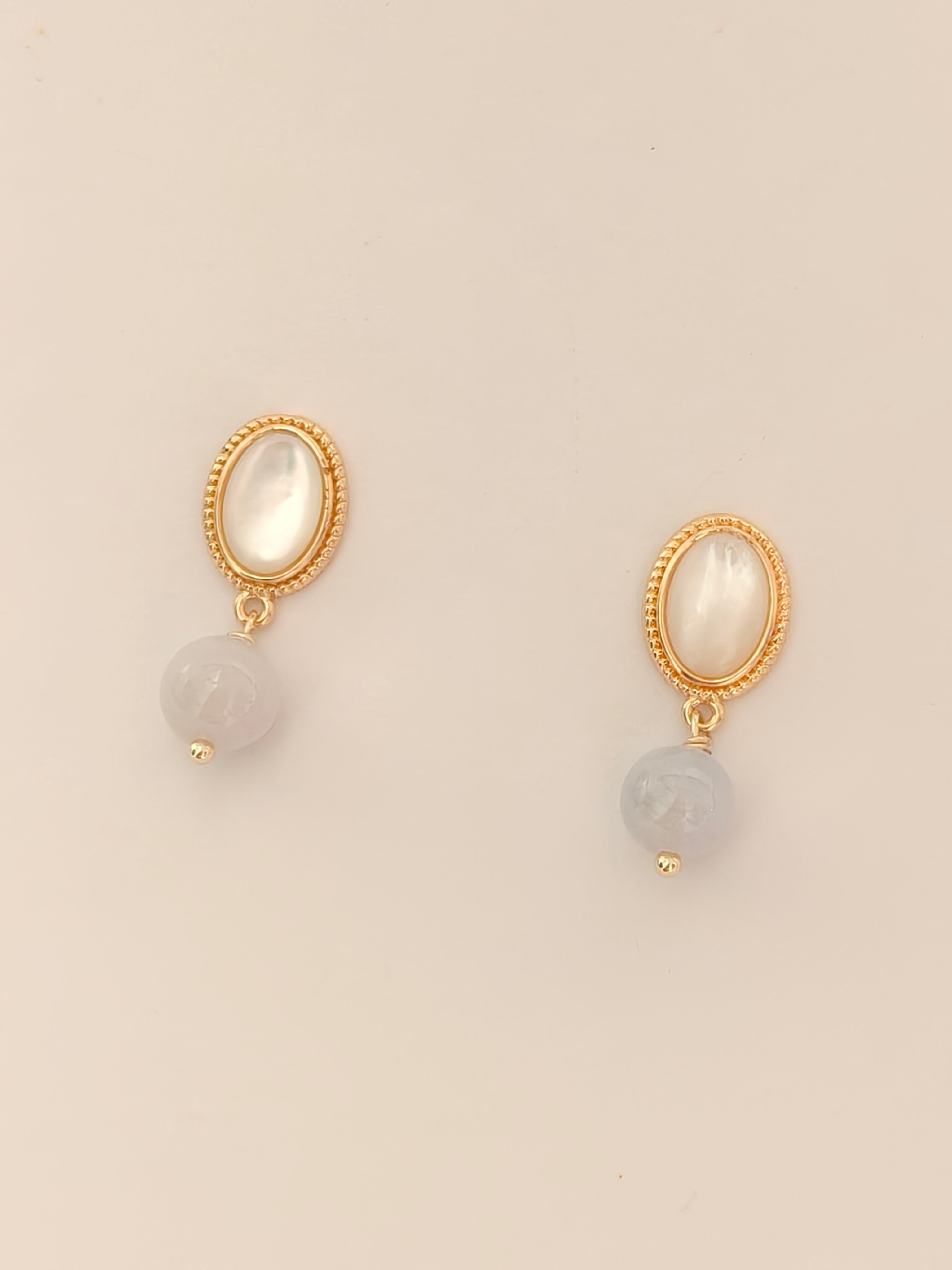 WE lavender jadeite earring