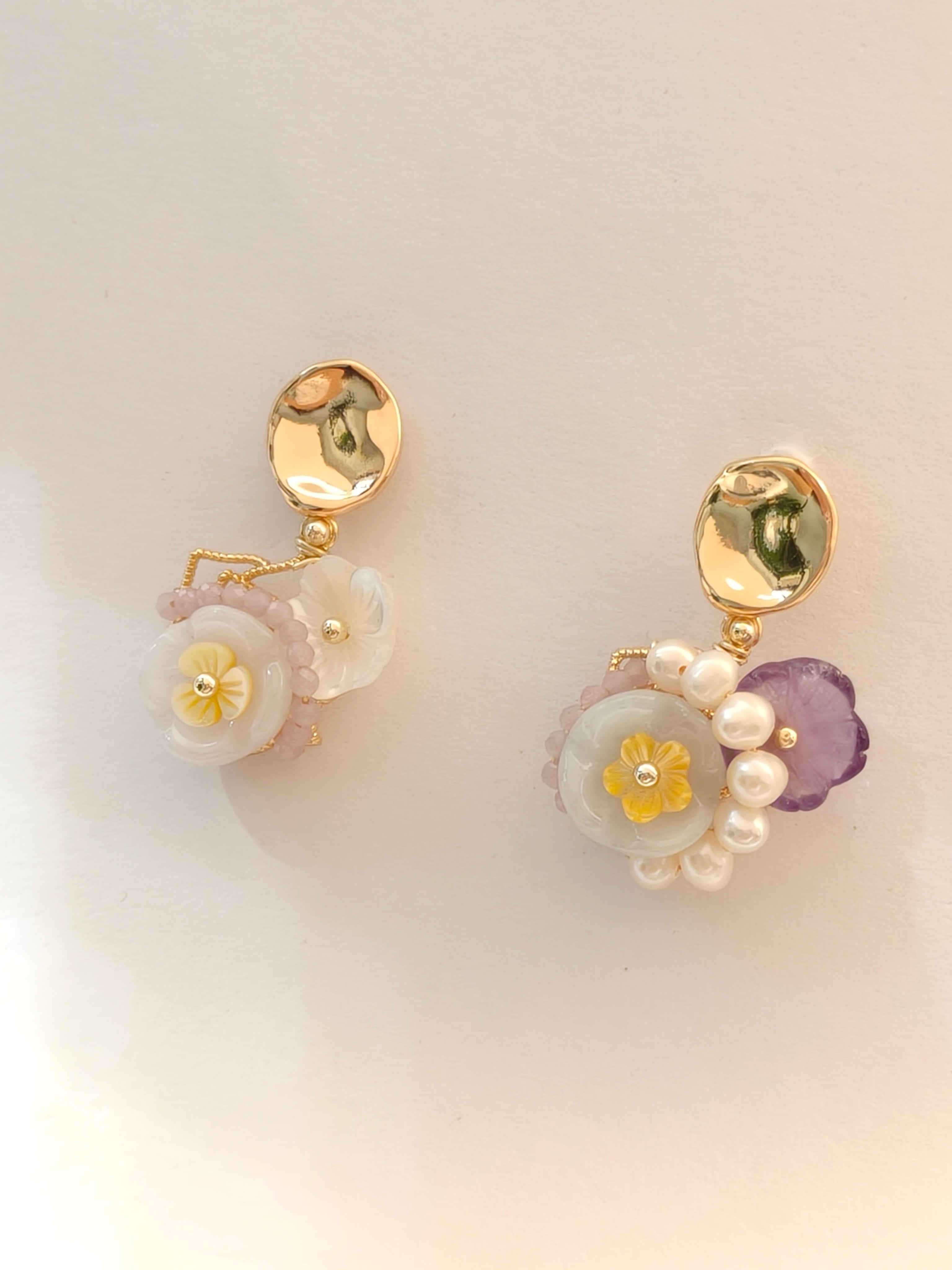 WE Monet jadeite earring