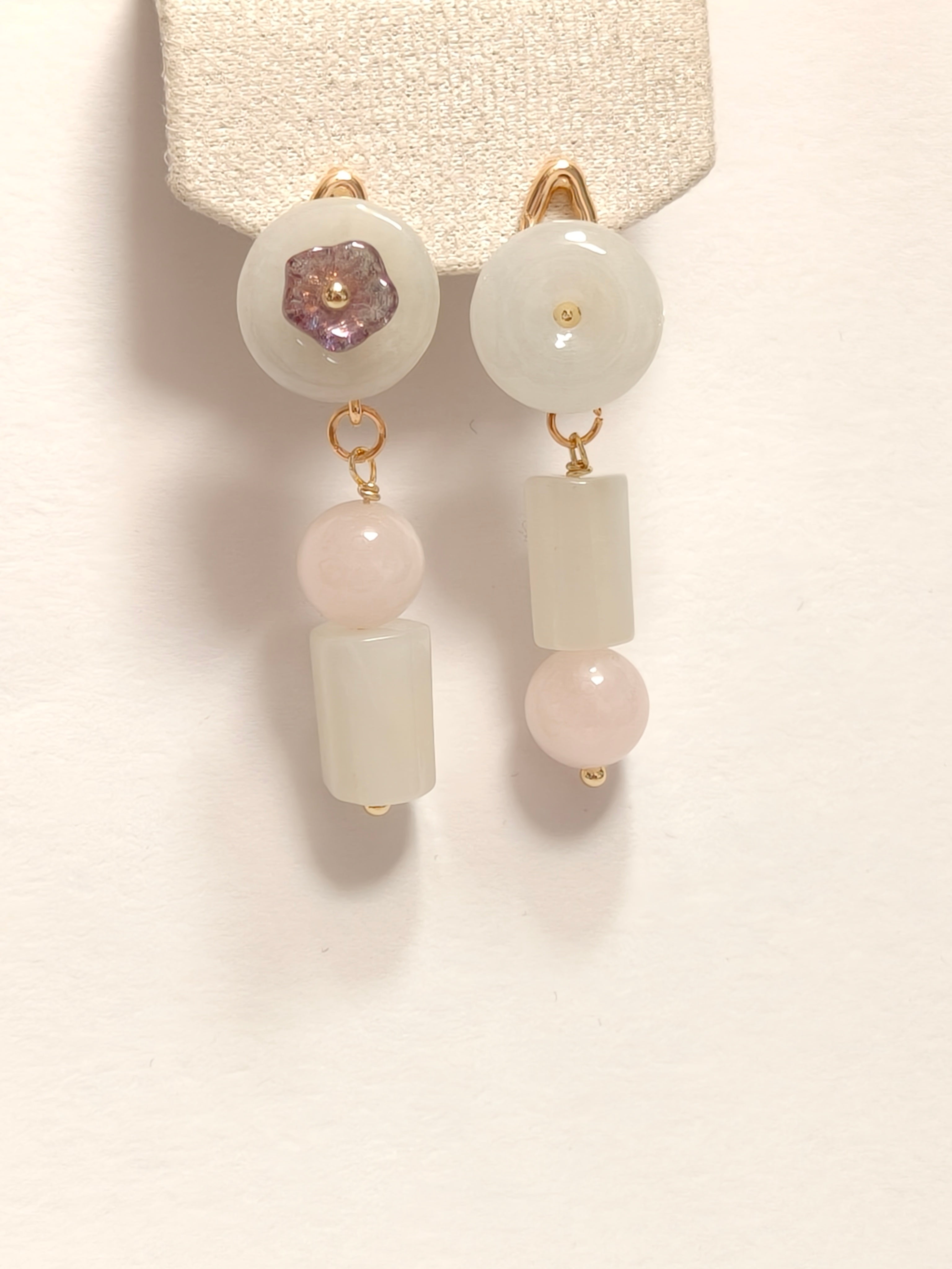 WE ping an kou  jadeite earring