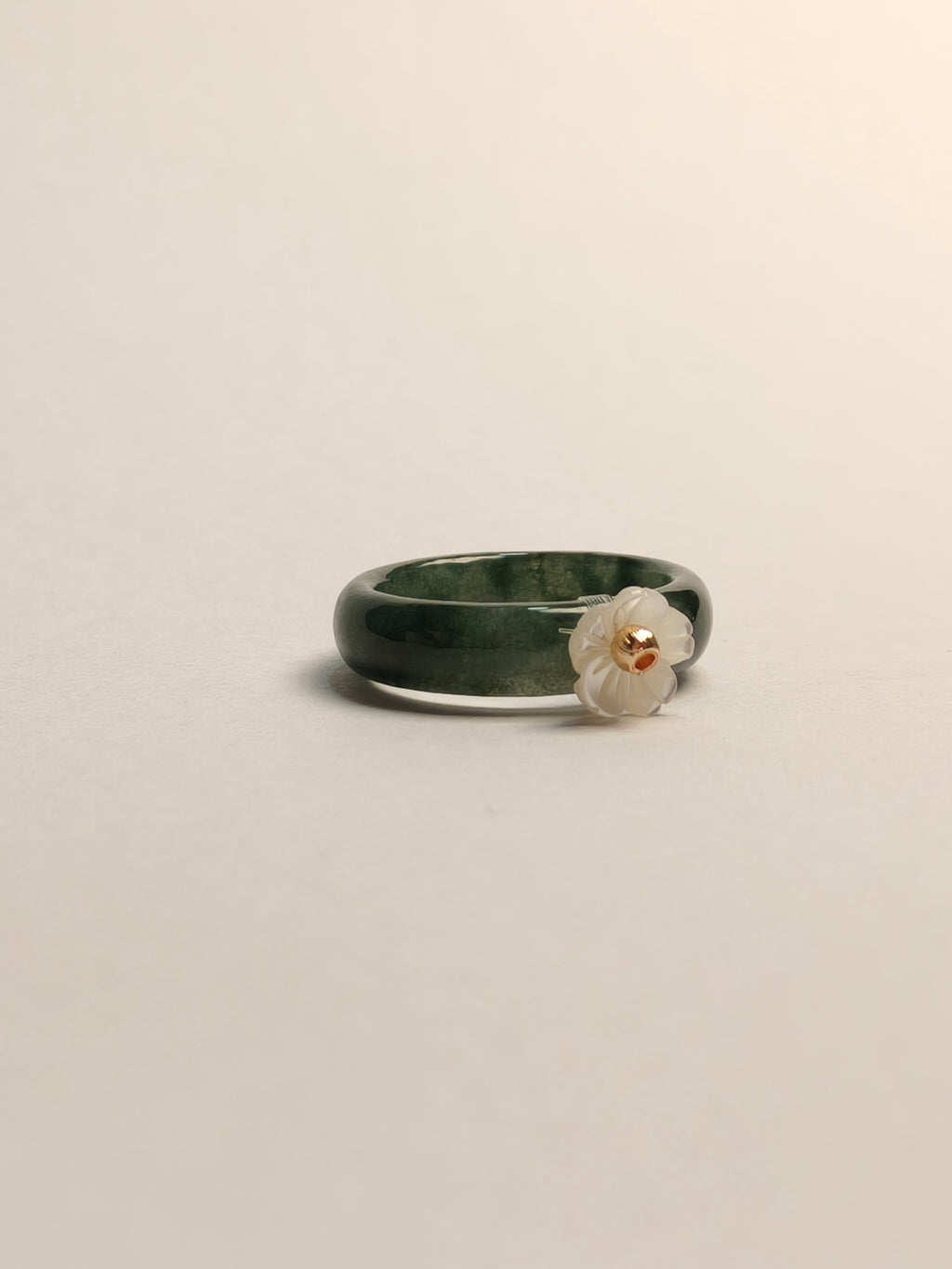 WE minimalist jadeite ring US size 8.5