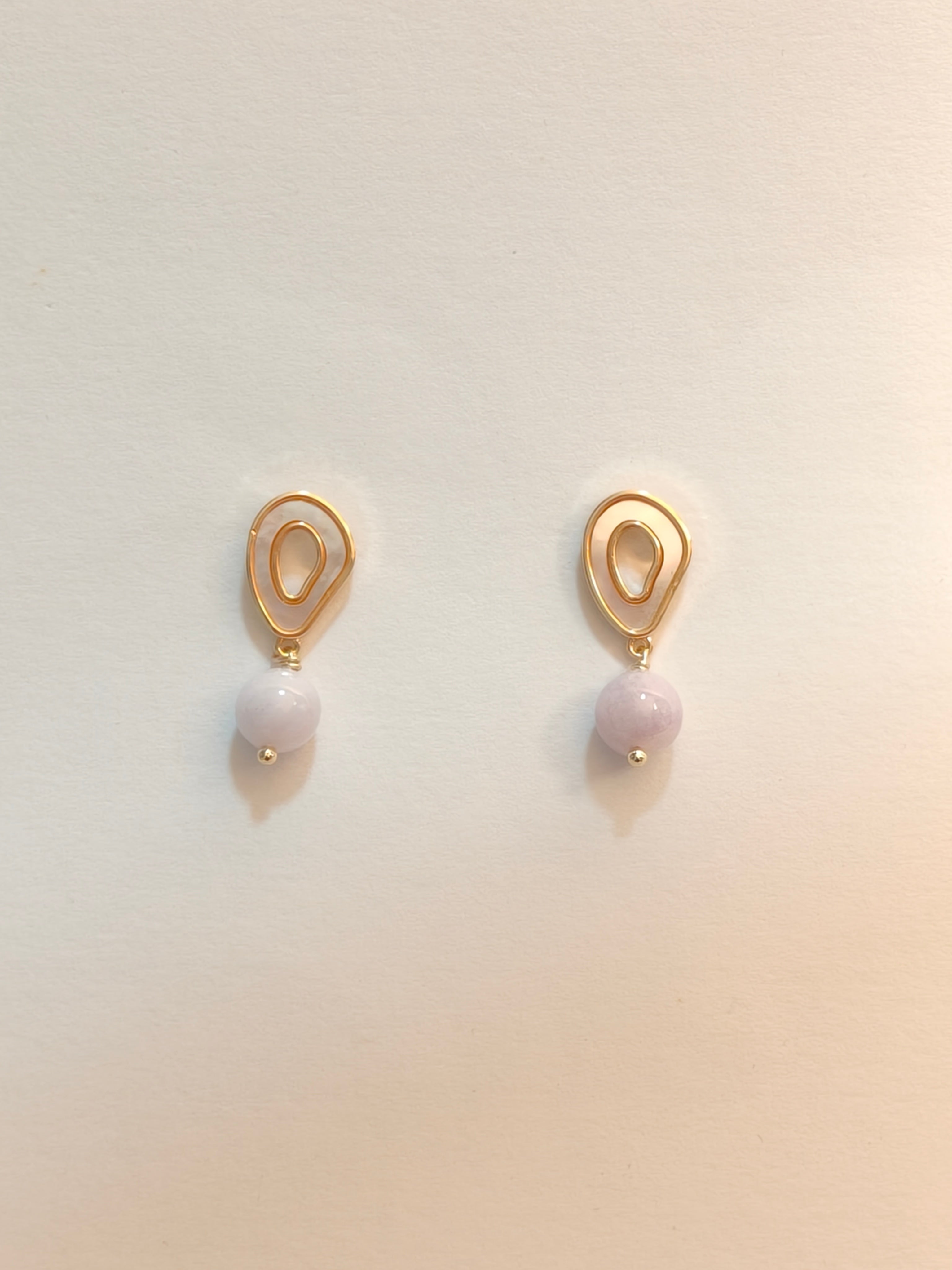 WE lavender jadeite earring