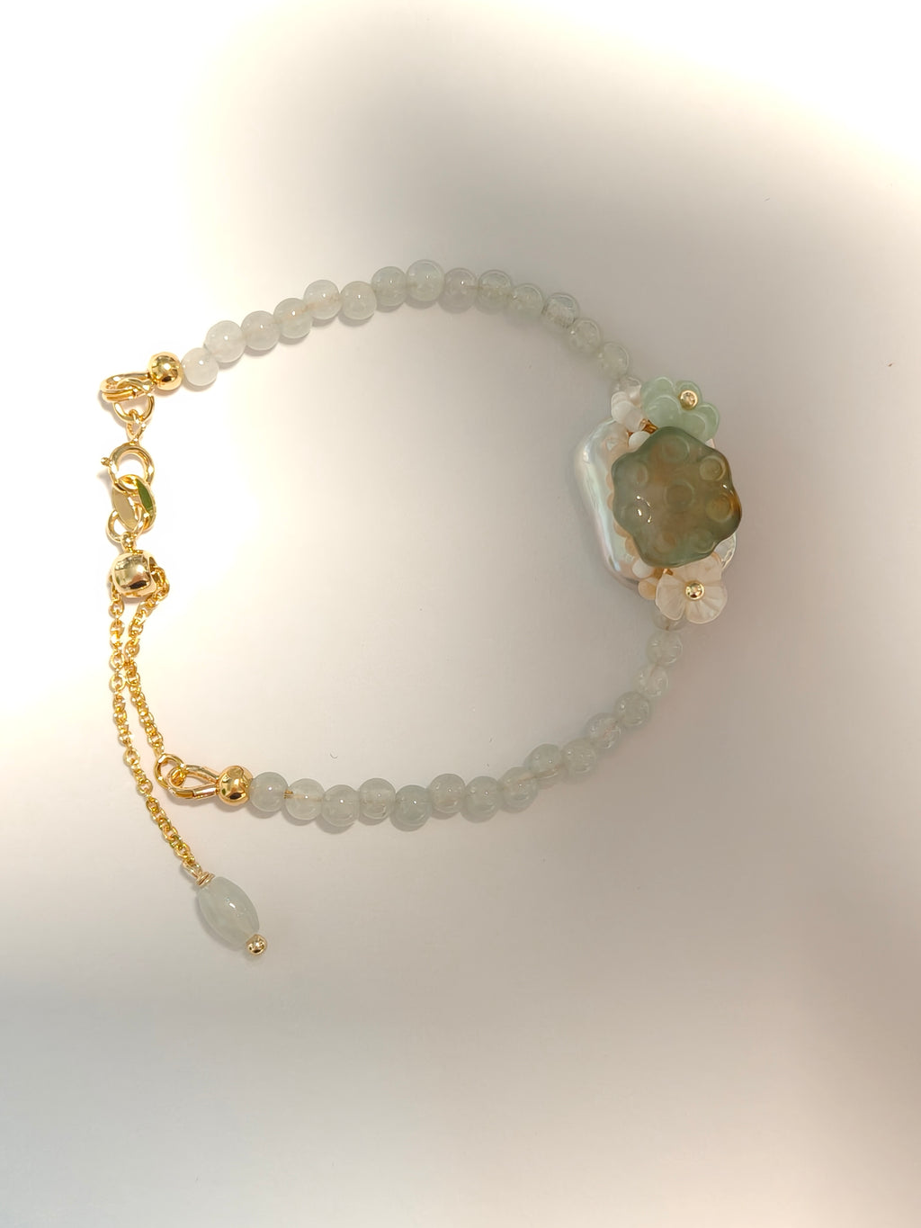 WE 3mm jadeite beads bracelet