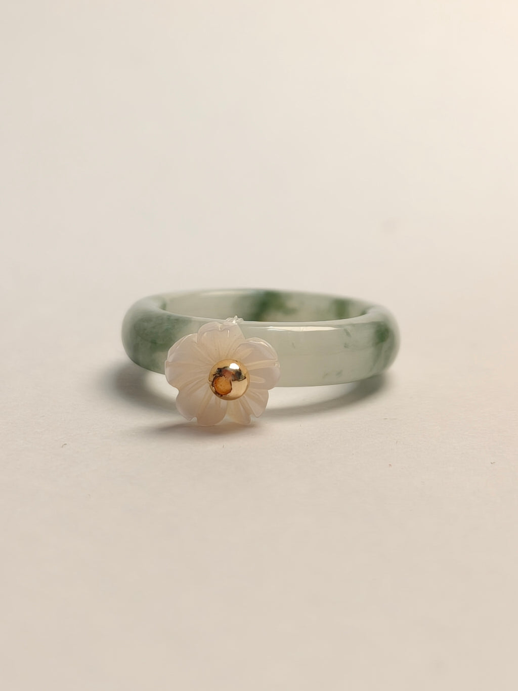 WE minimalist jadeite ring US size 5.5