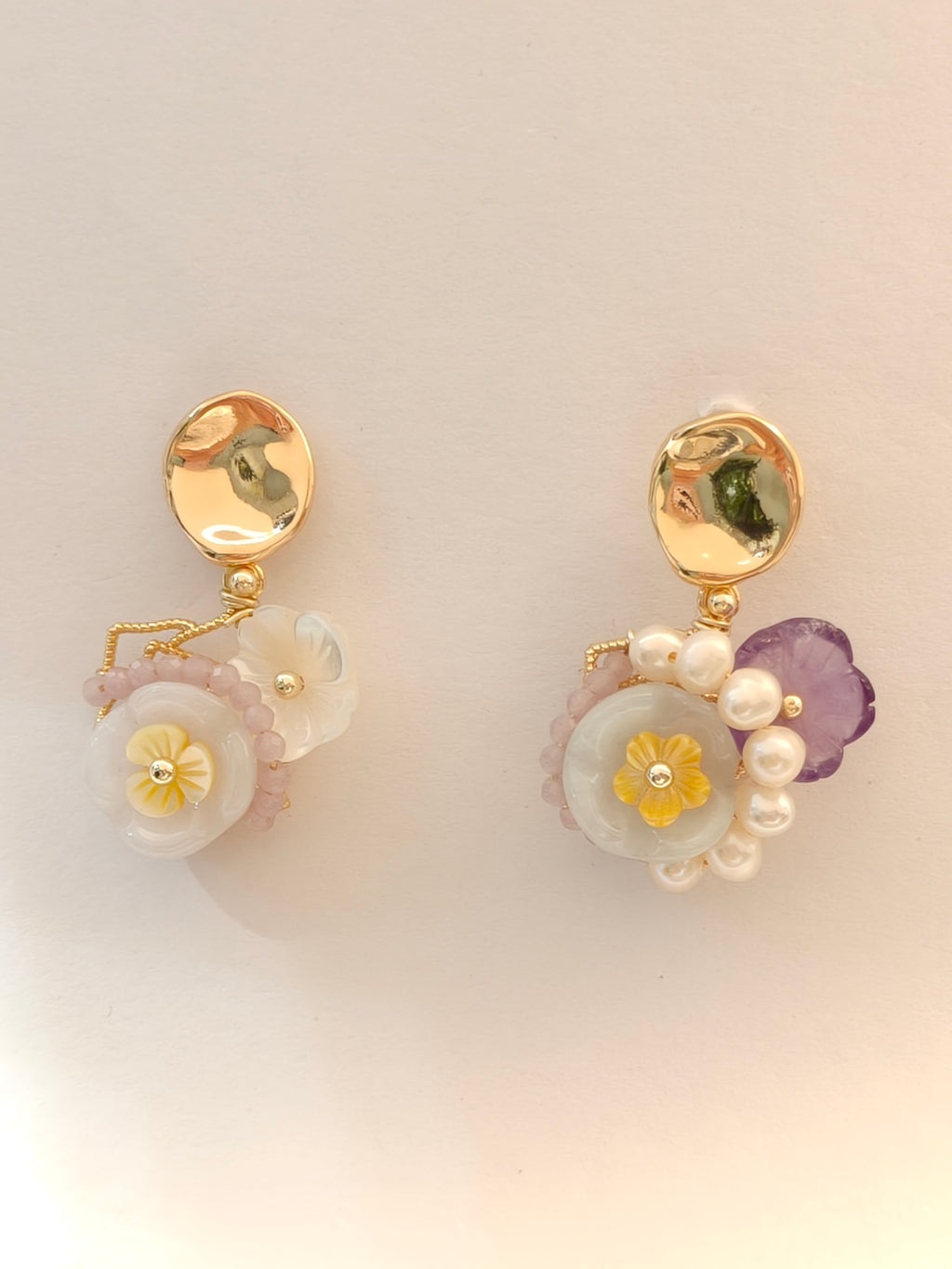 WE Monet jadeite earring