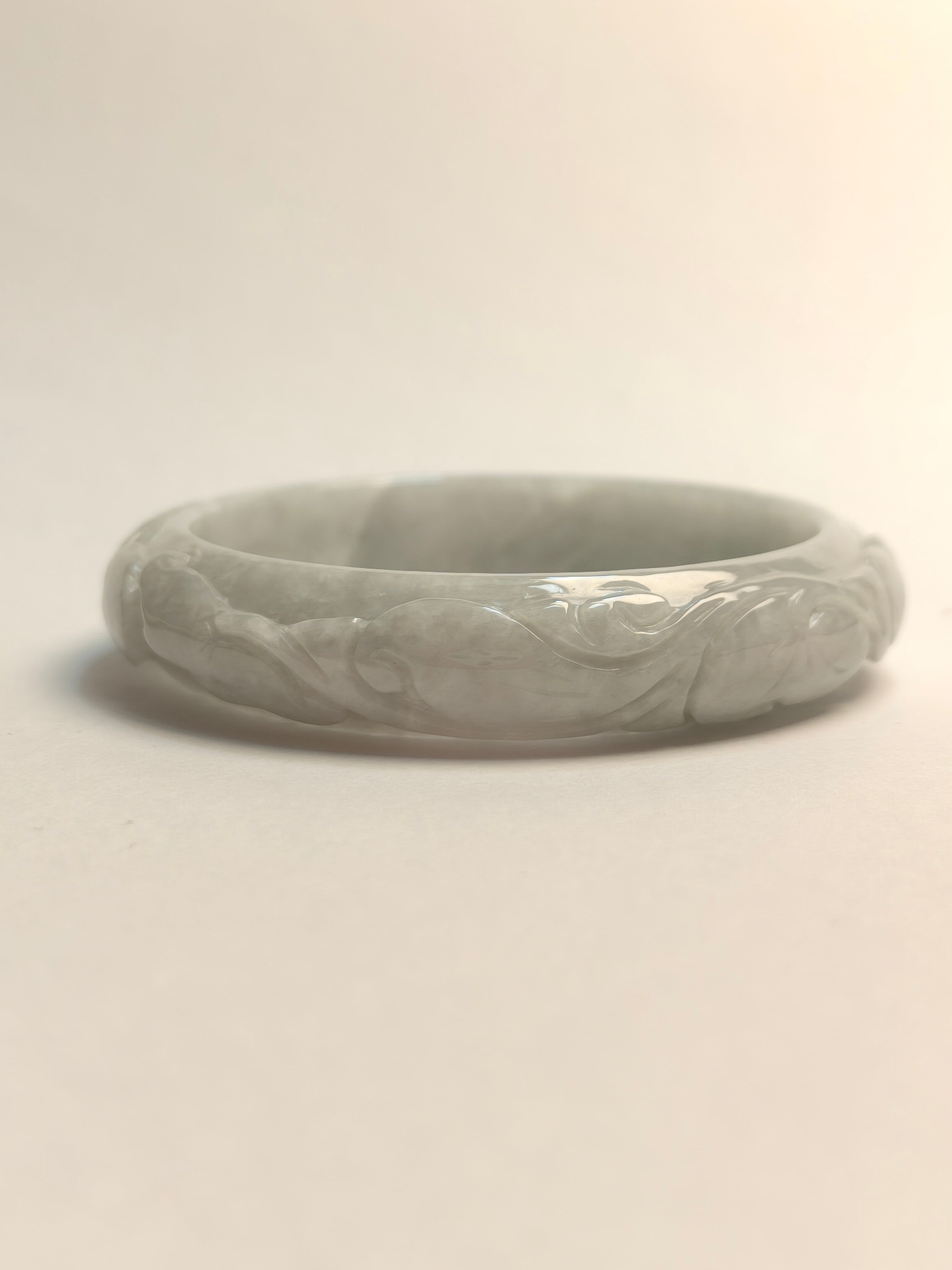 Carved Jade Bangle 54mm
