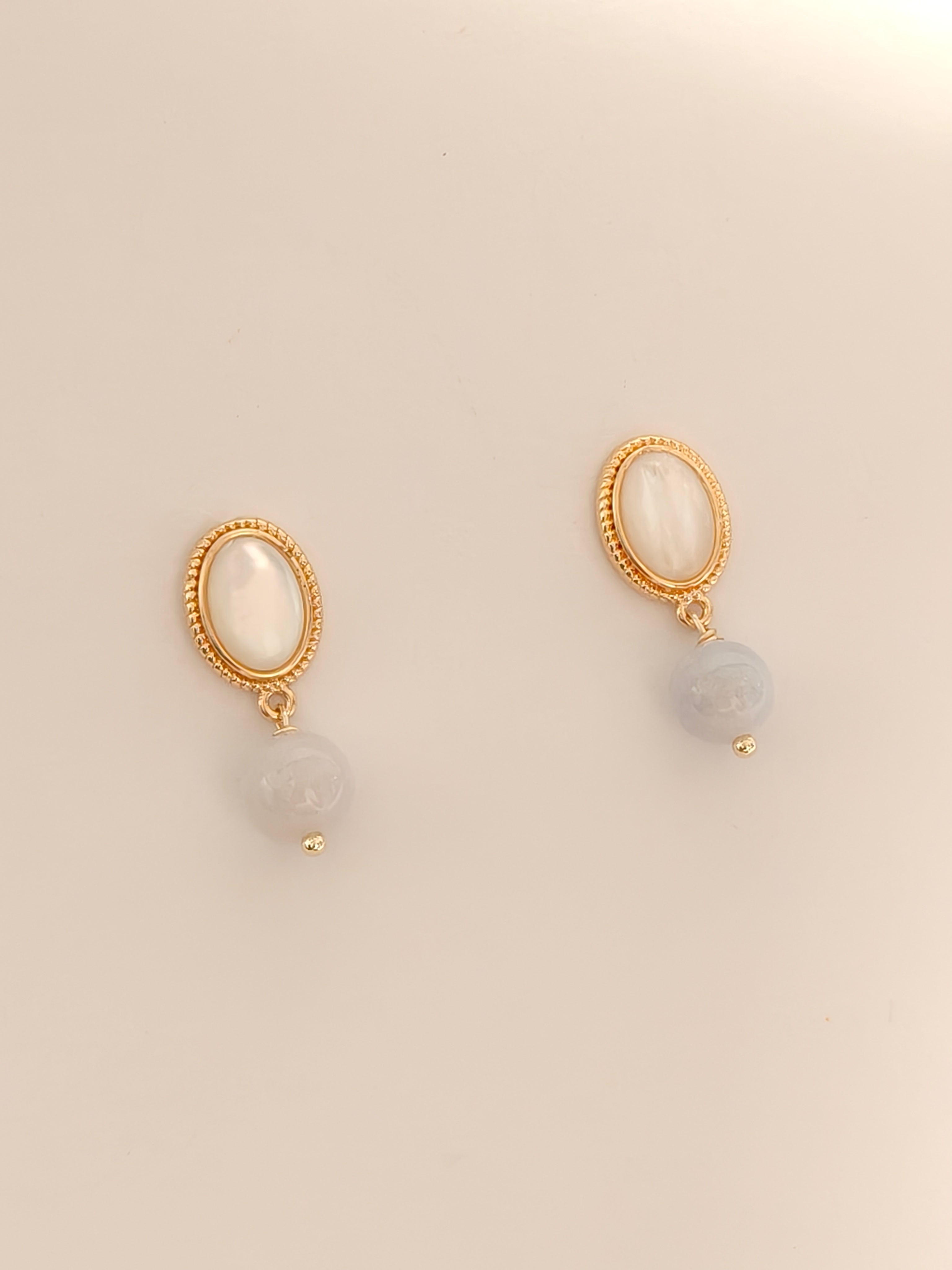WE lavender jadeite earring