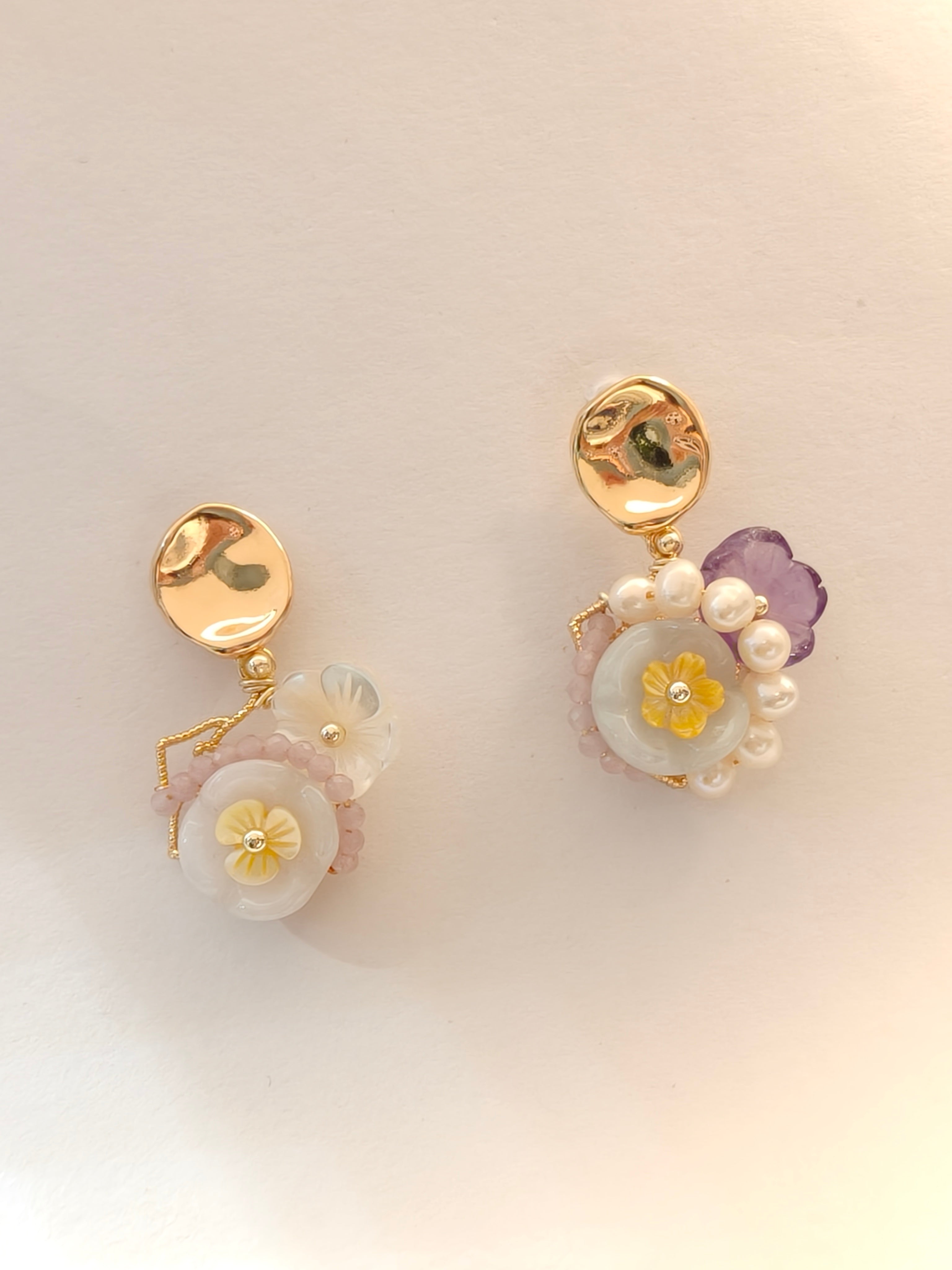 WE Monet jadeite earring