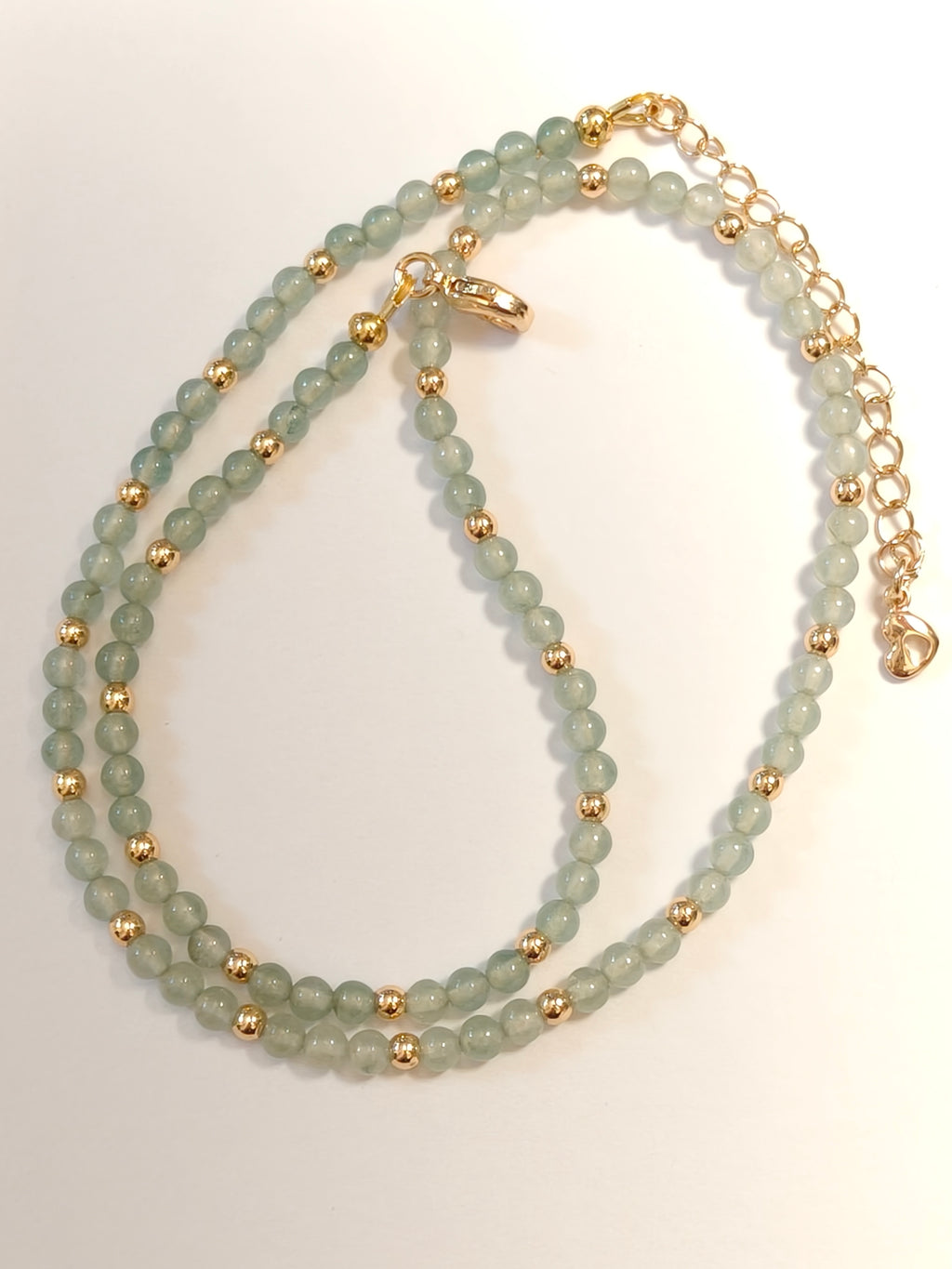 WE lux 3mm icy jadeite beads necklace and bracelet