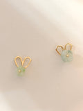 WE Monet jadeite earring