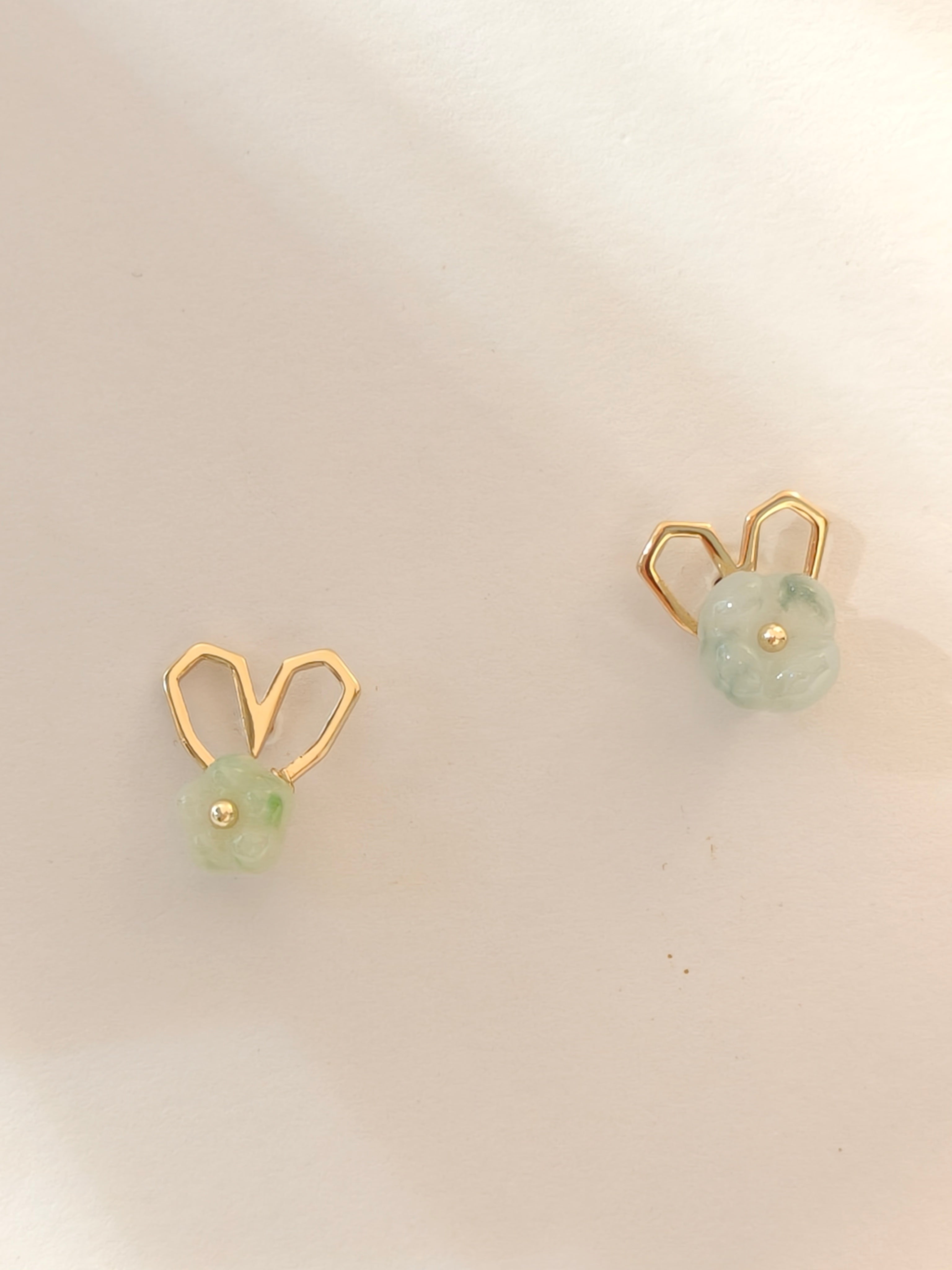 WE Monet jadeite earring