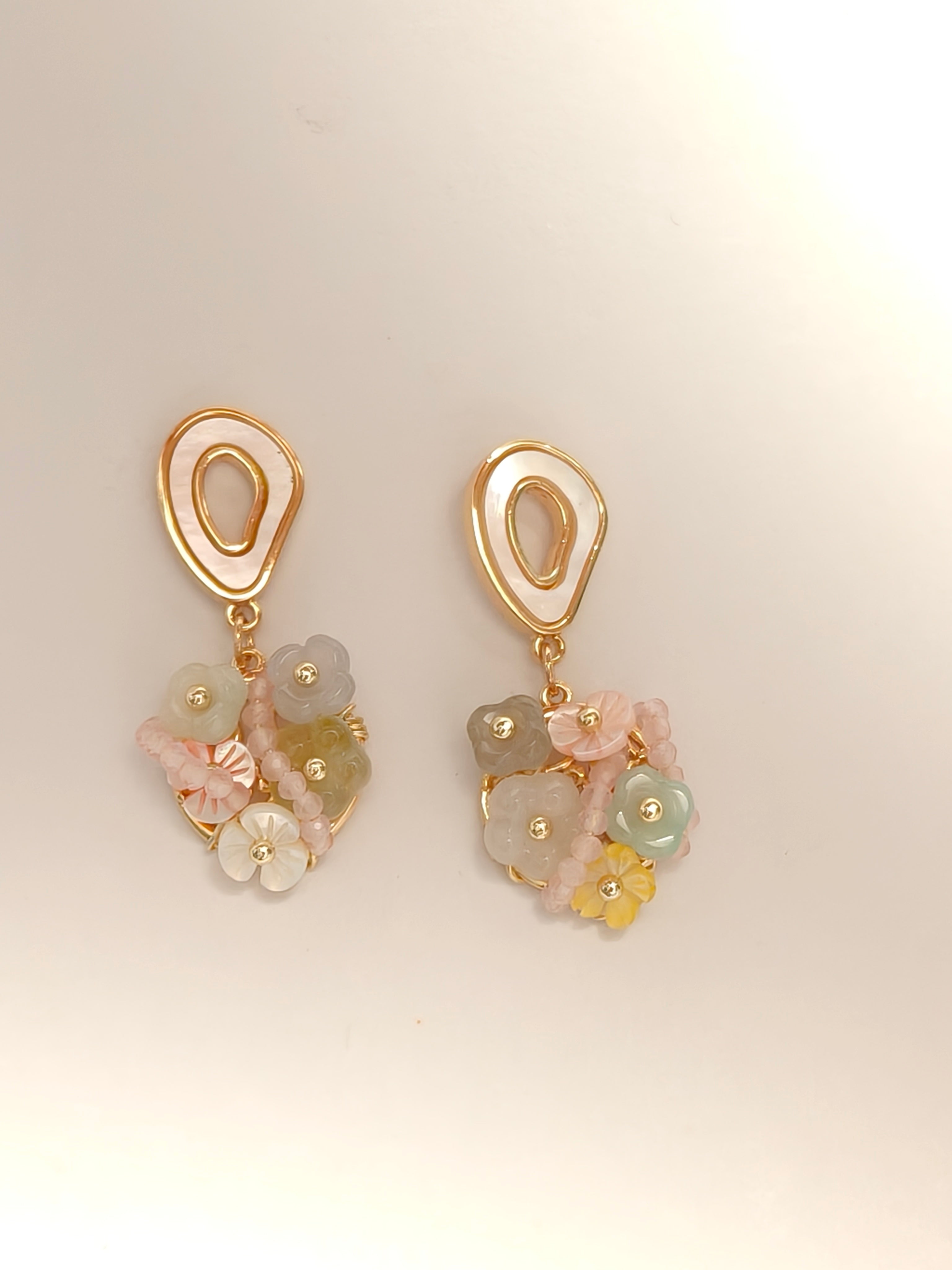 WE Monet jadeite earring