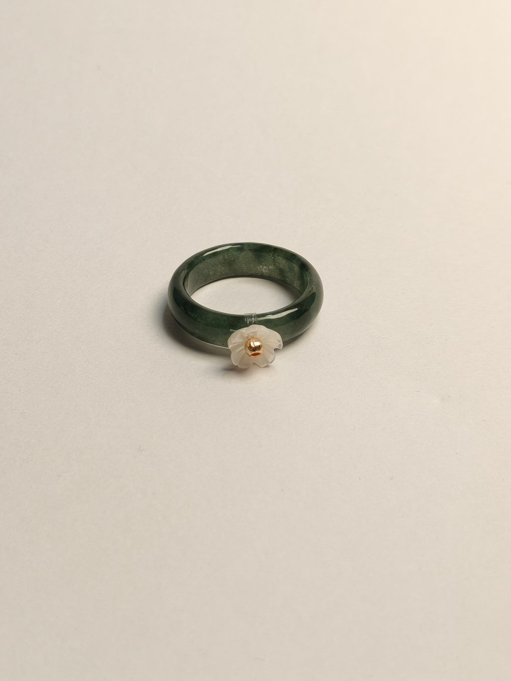 WE minimalist jadeite ring US size 8.5