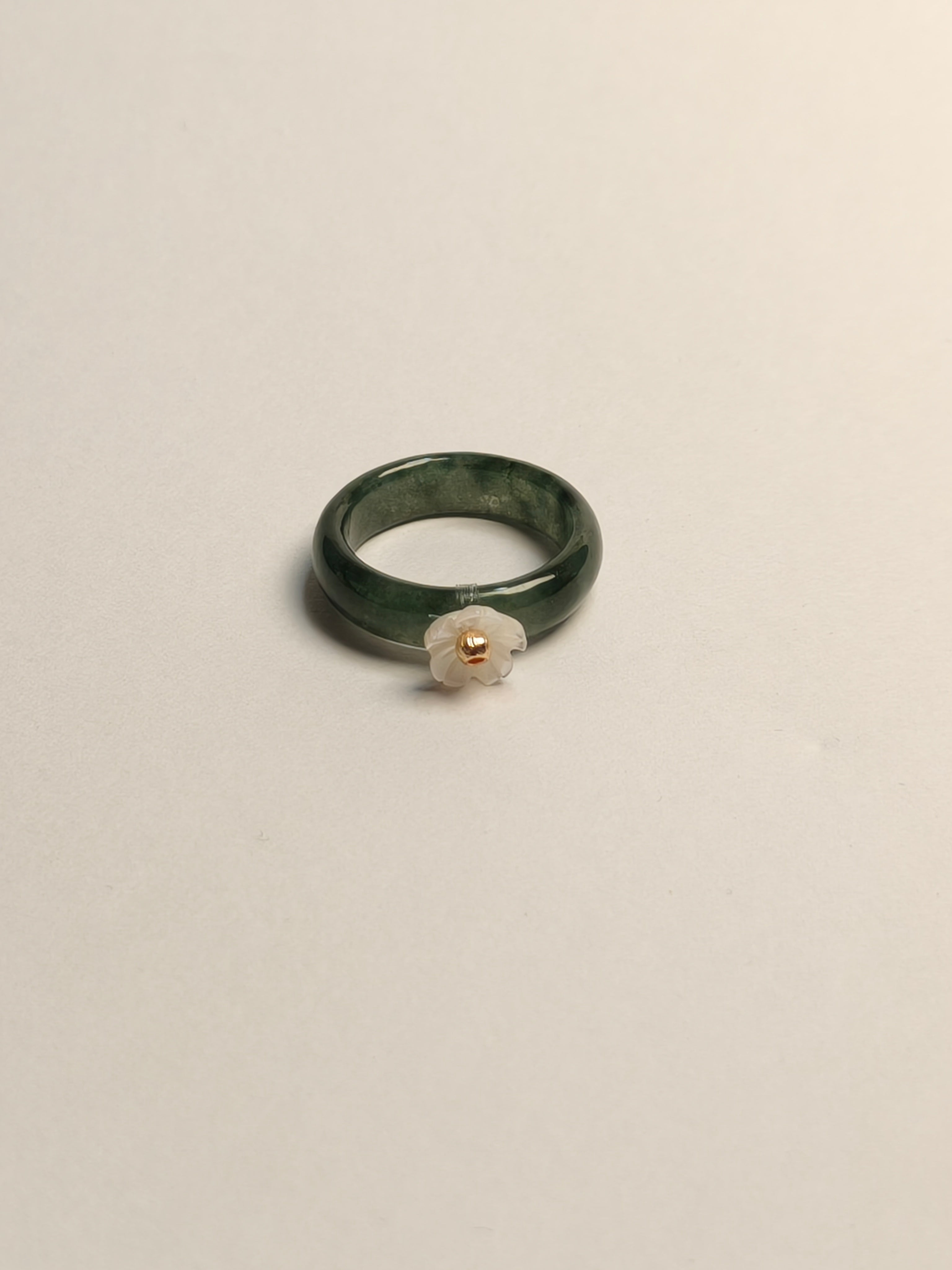 WE minimalist jadeite ring US size 8.5