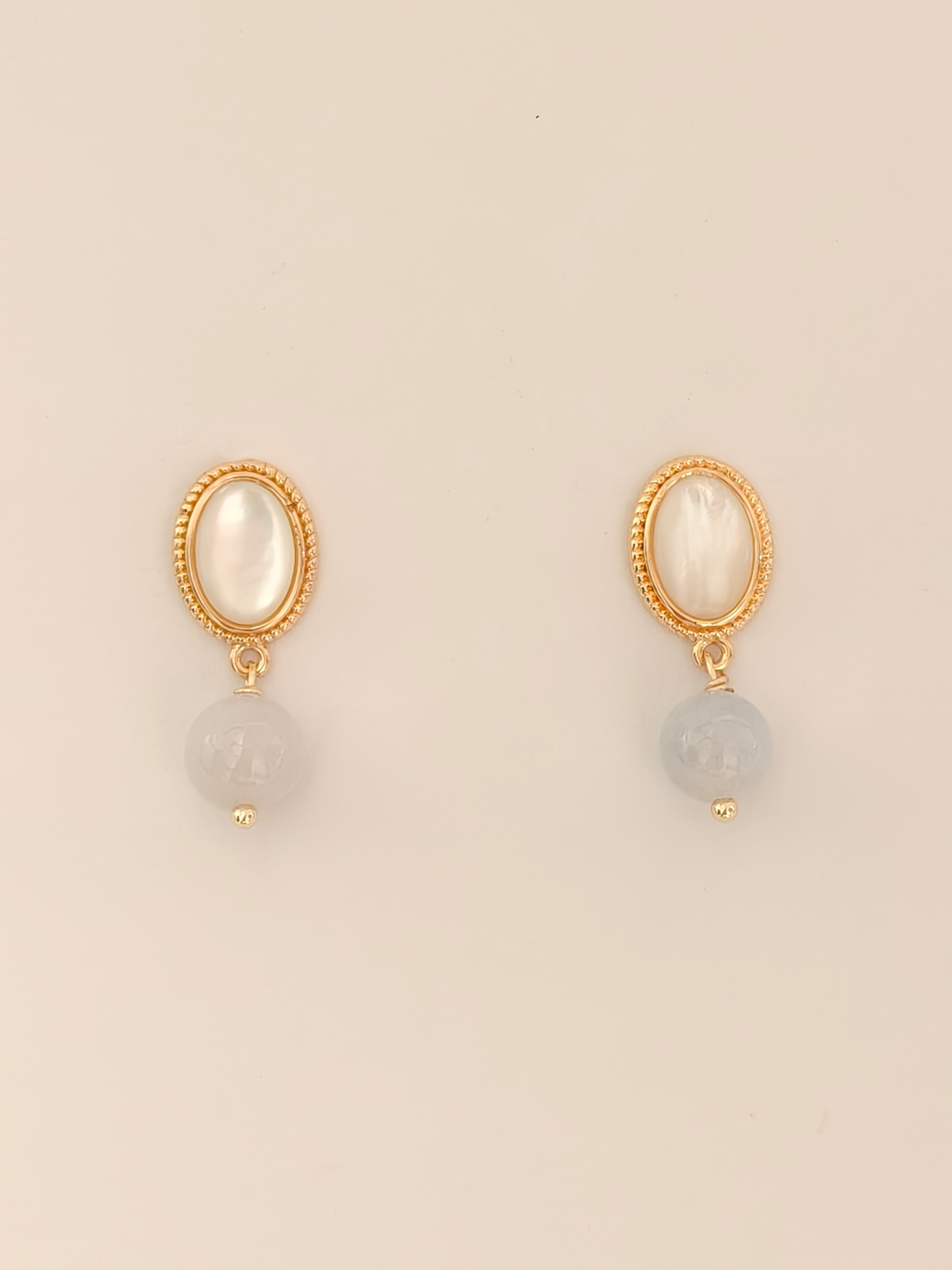 WE lavender jadeite earring