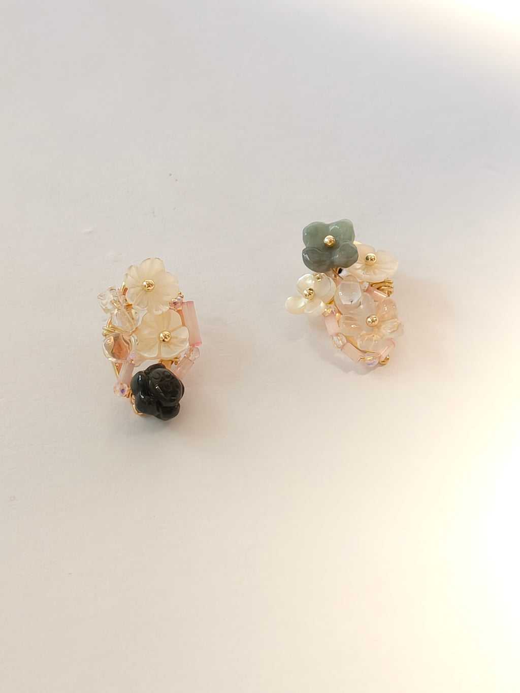WE Monet jadeite earring