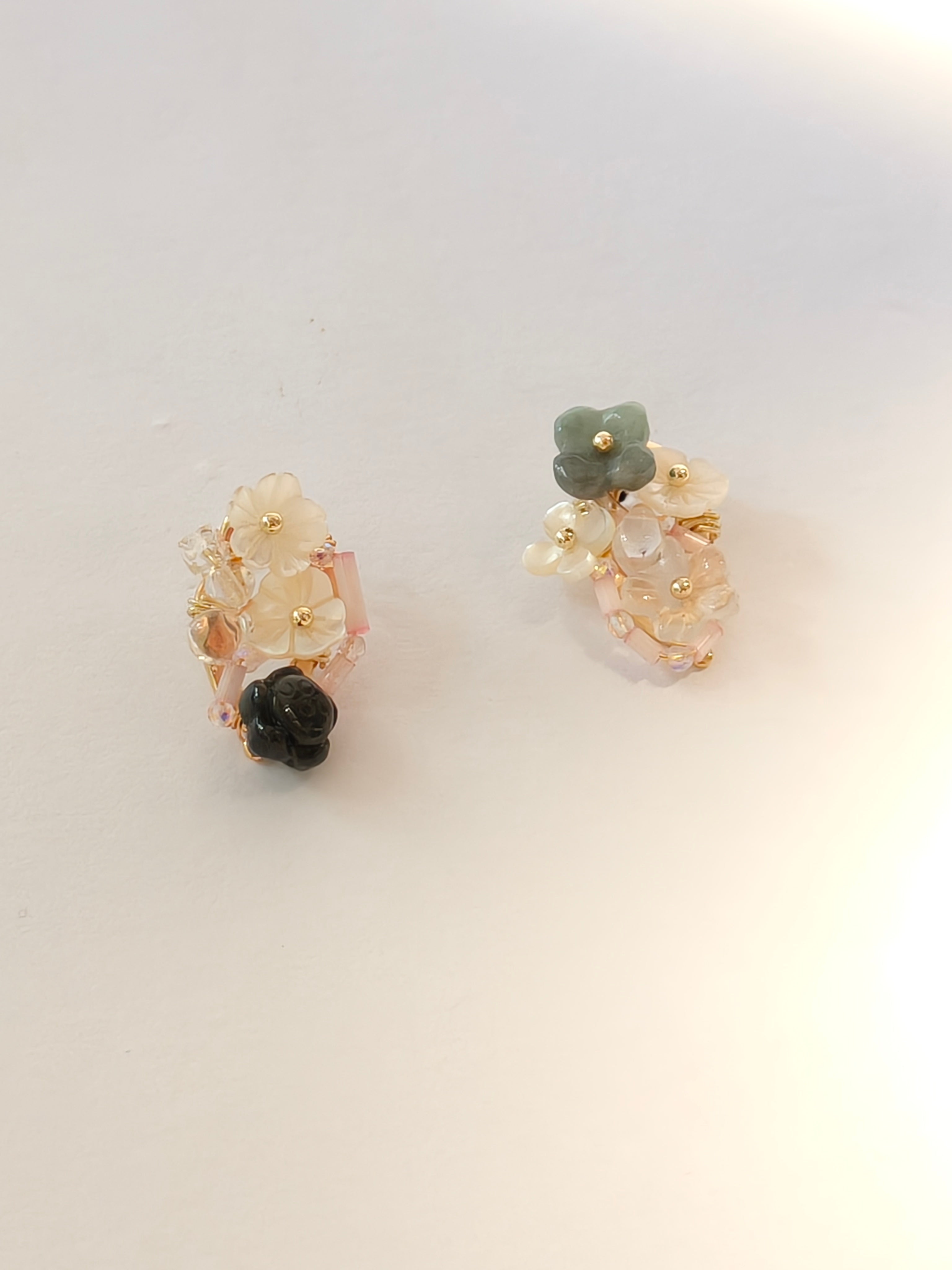 WE Monet jadeite earring
