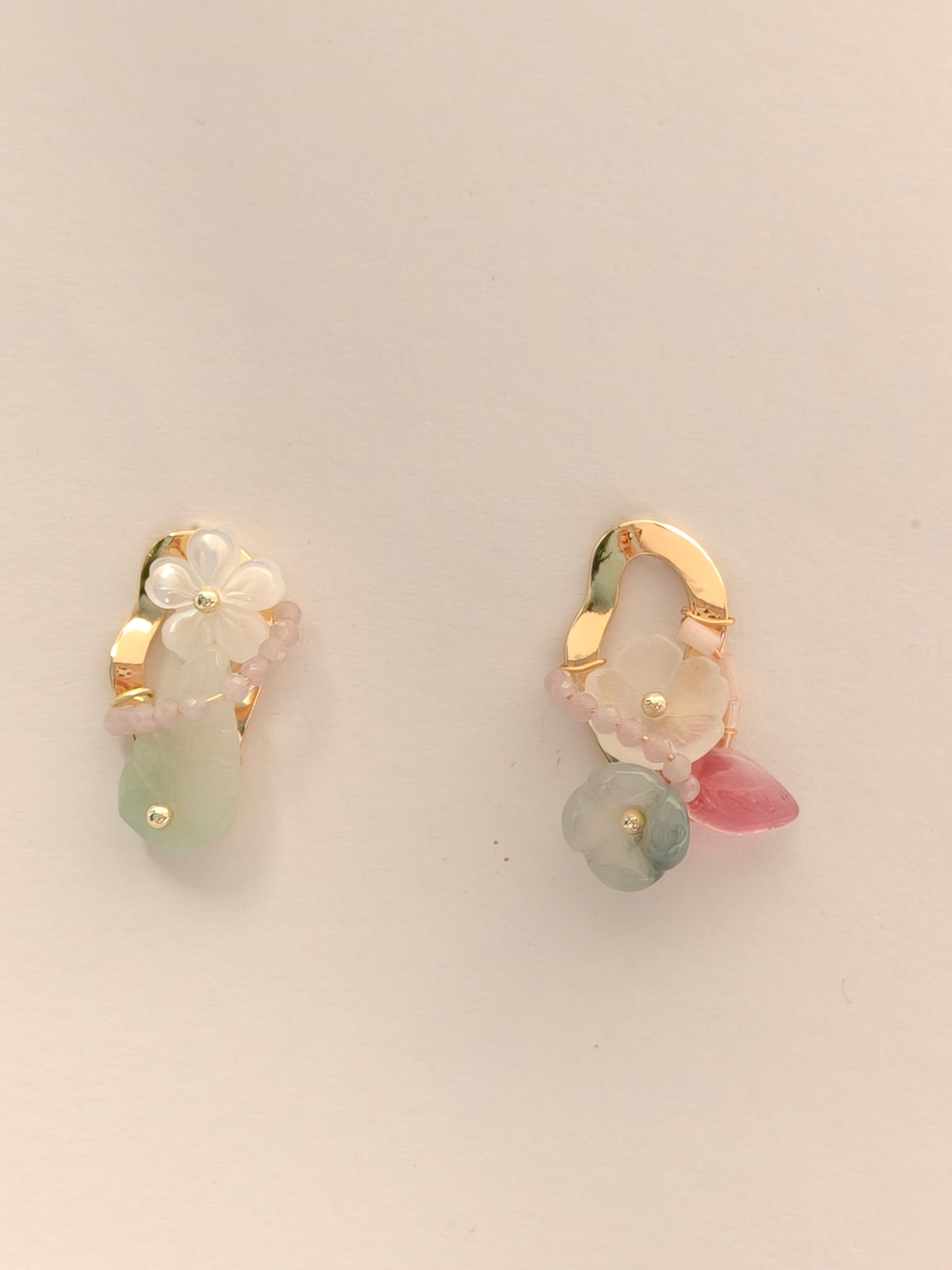 WE Monet jadeite earring