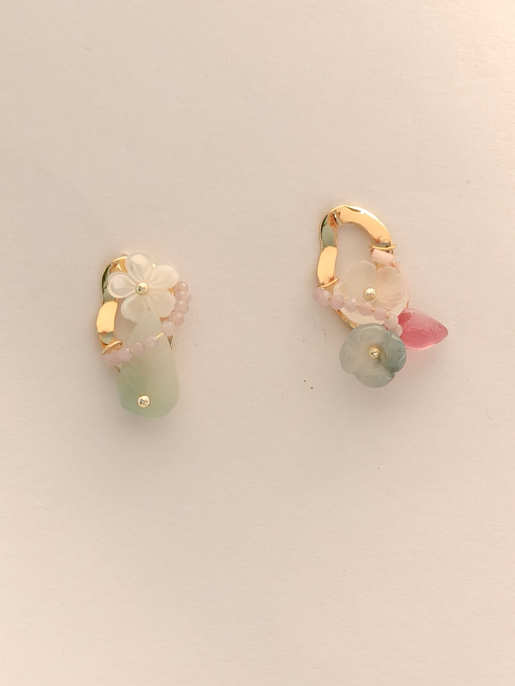 WE Monet jadeite earring