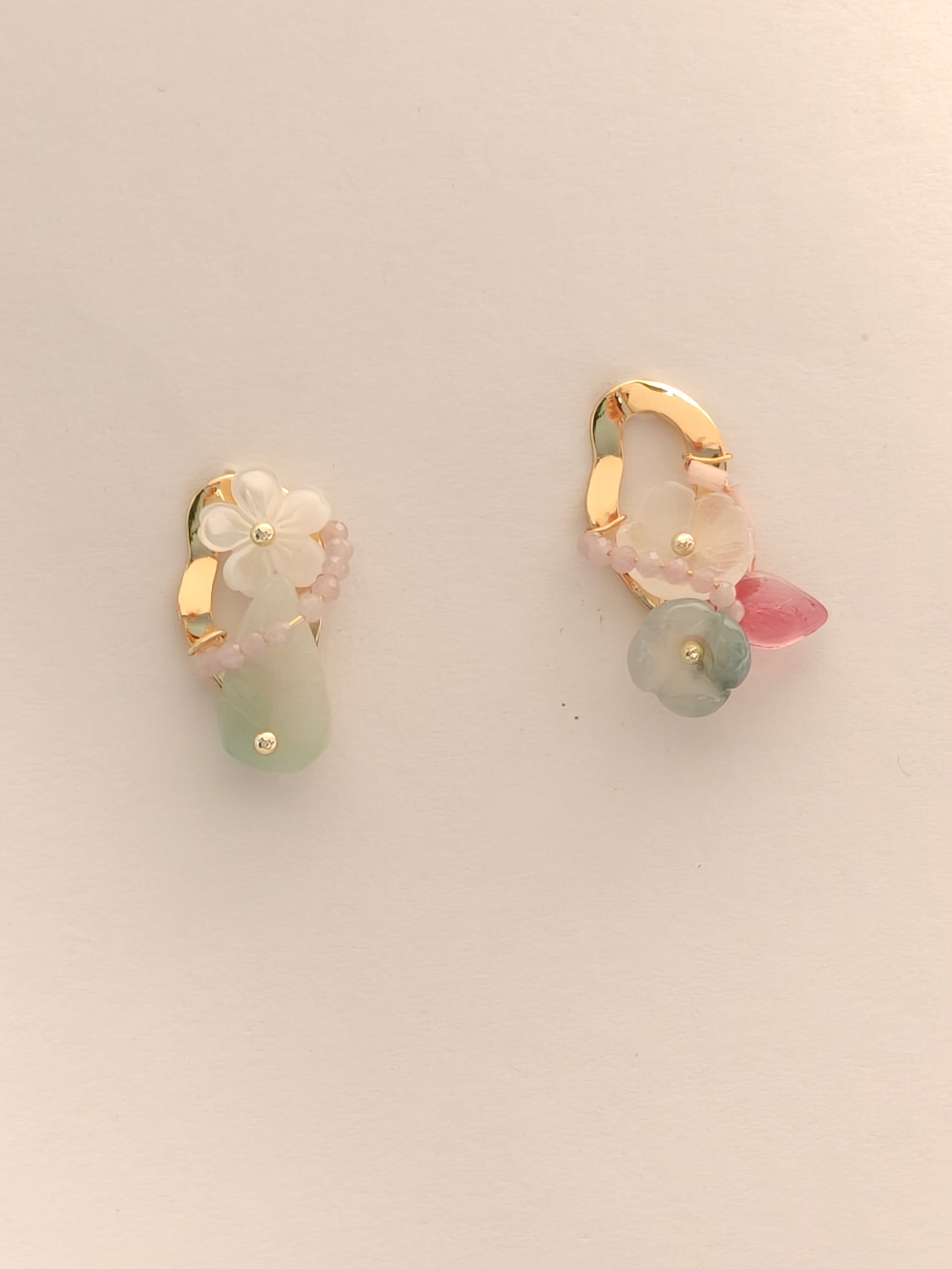 WE Monet jadeite earring