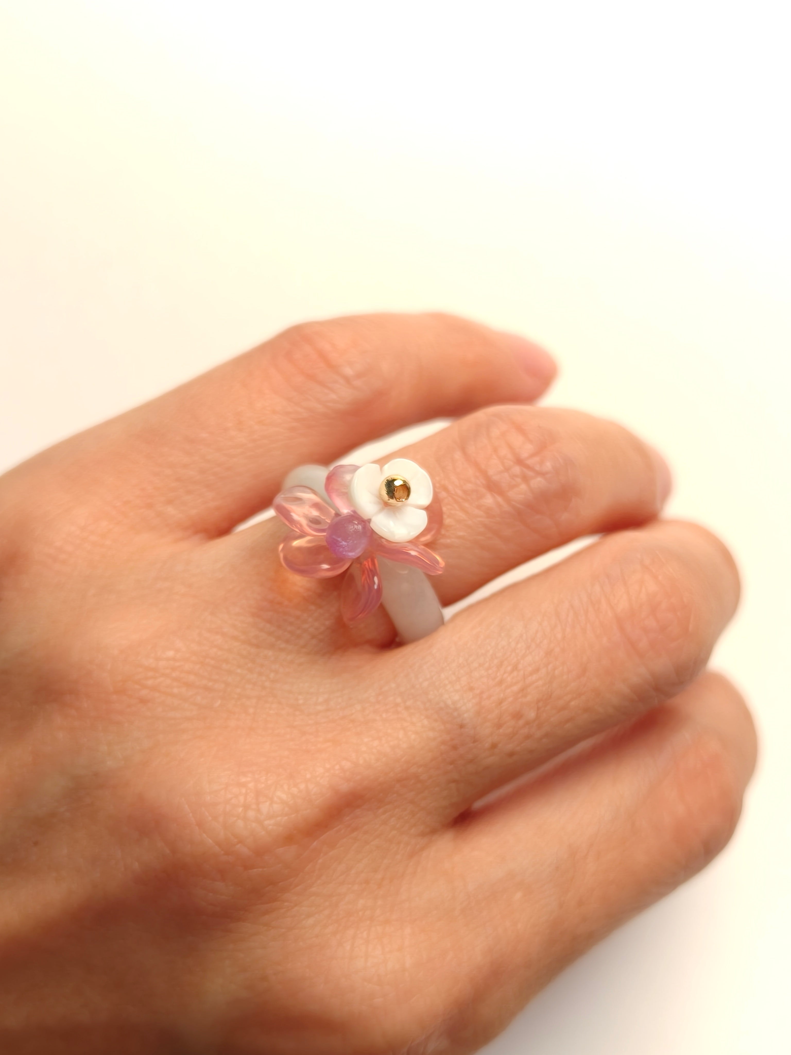 WE minimalist jadeite ring US size 5.5