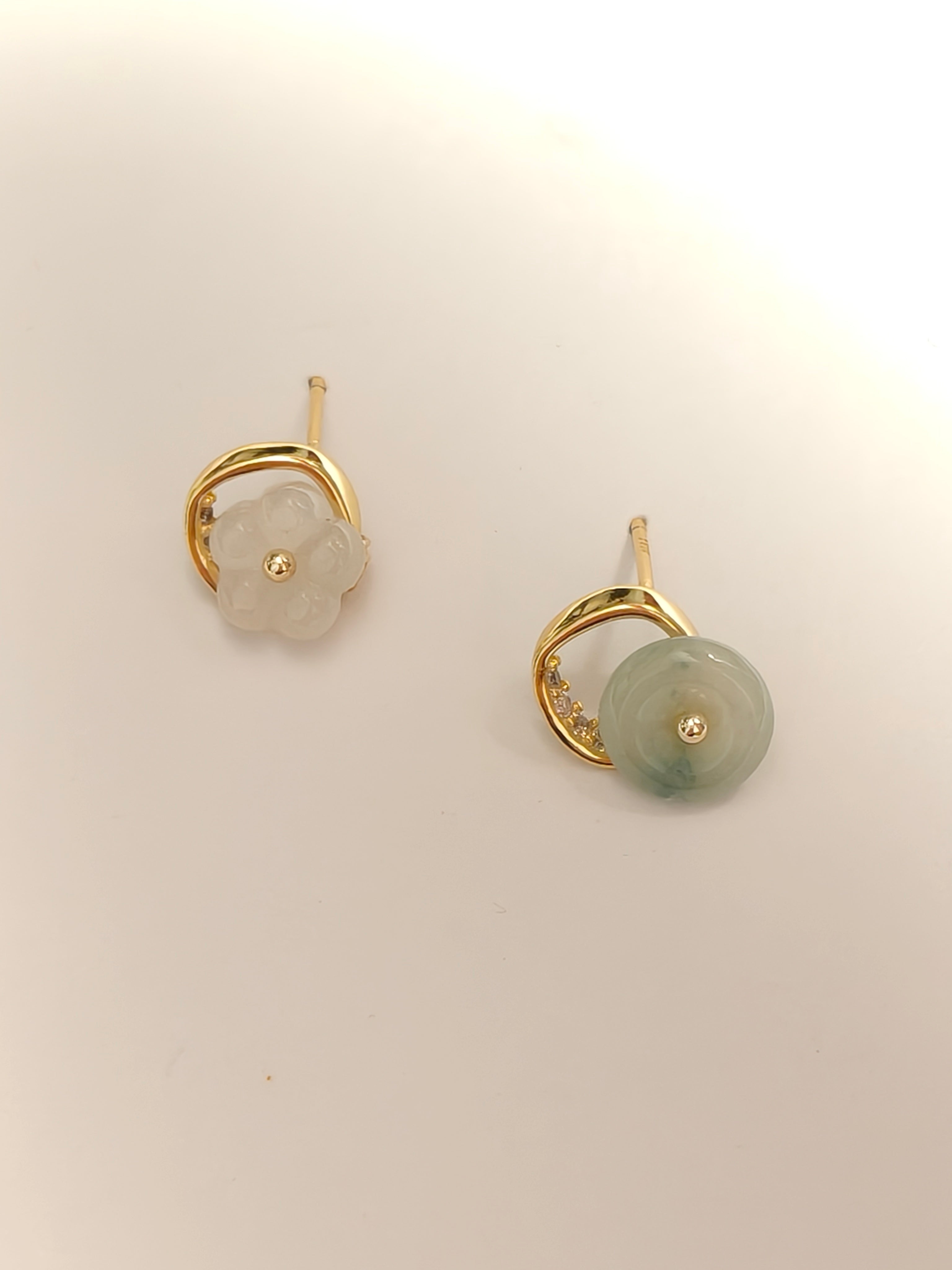 WE Monet jadeite earring