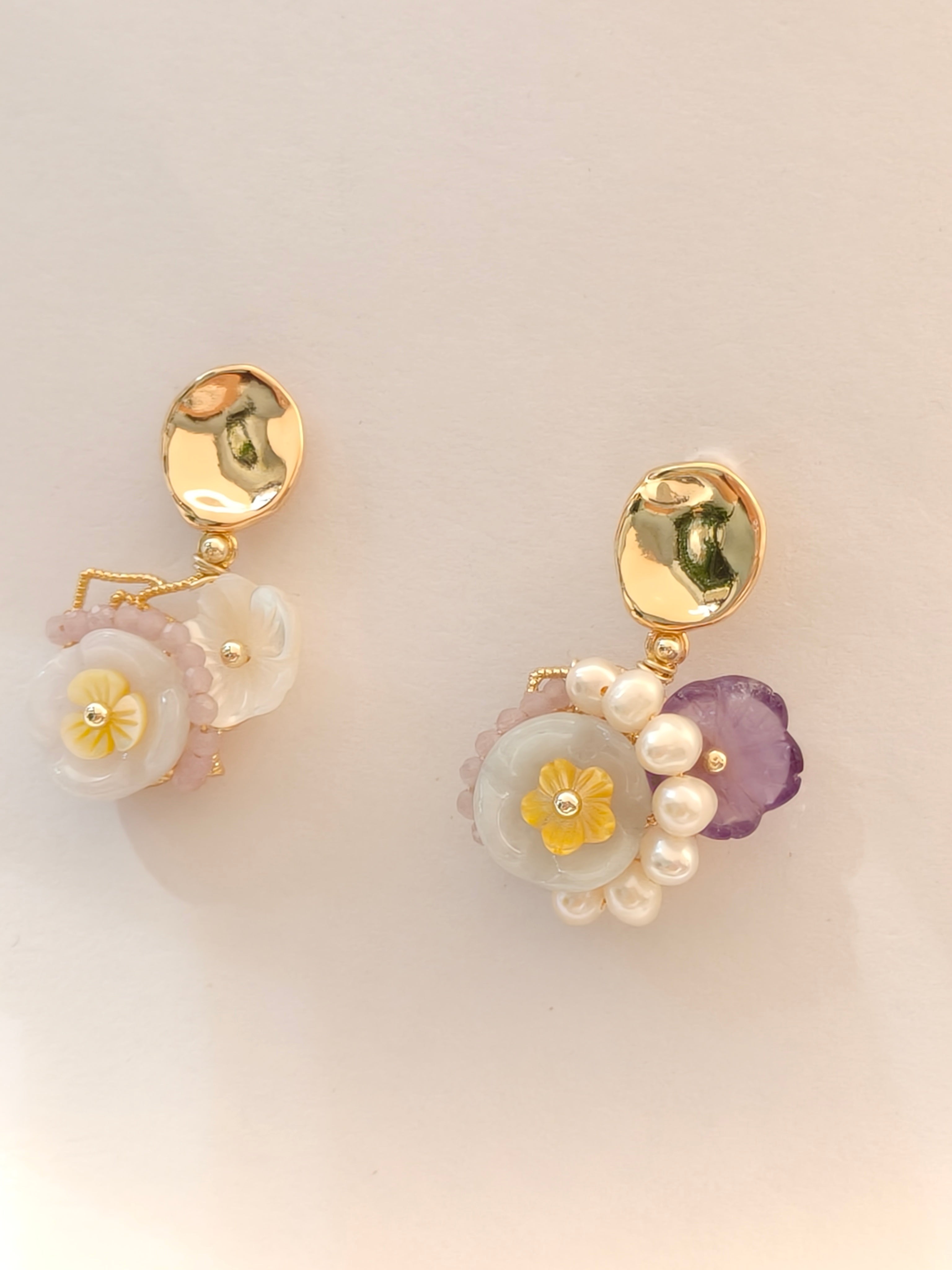 WE Monet jadeite earring