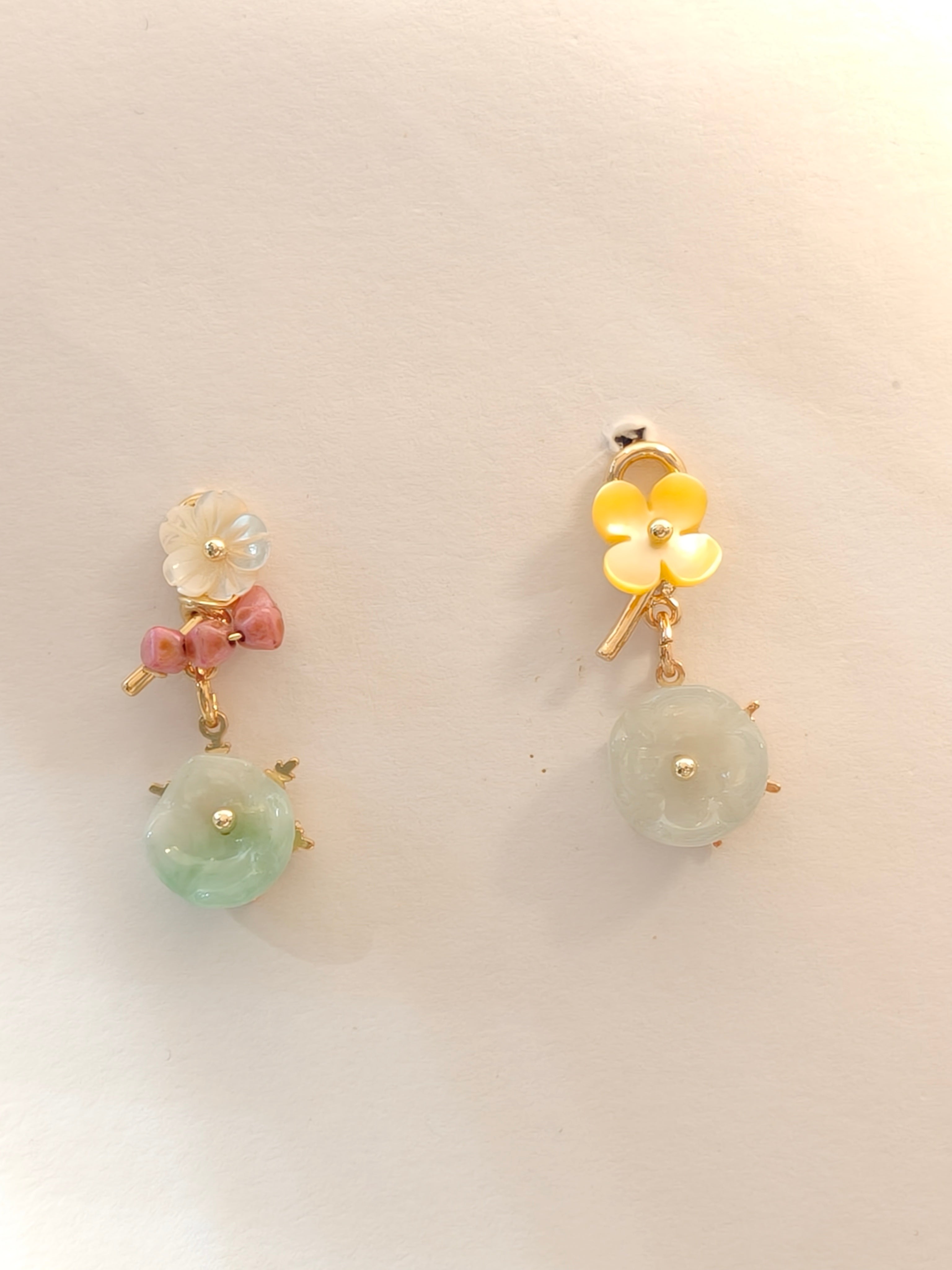 WE Monet jadeite earring