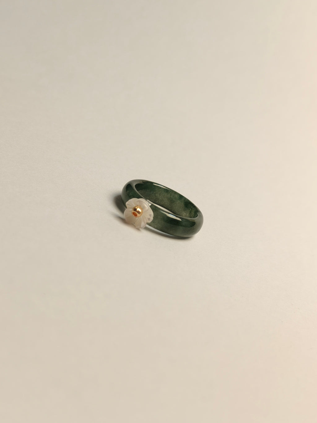 WE minimalist jadeite ring US size 8.5
