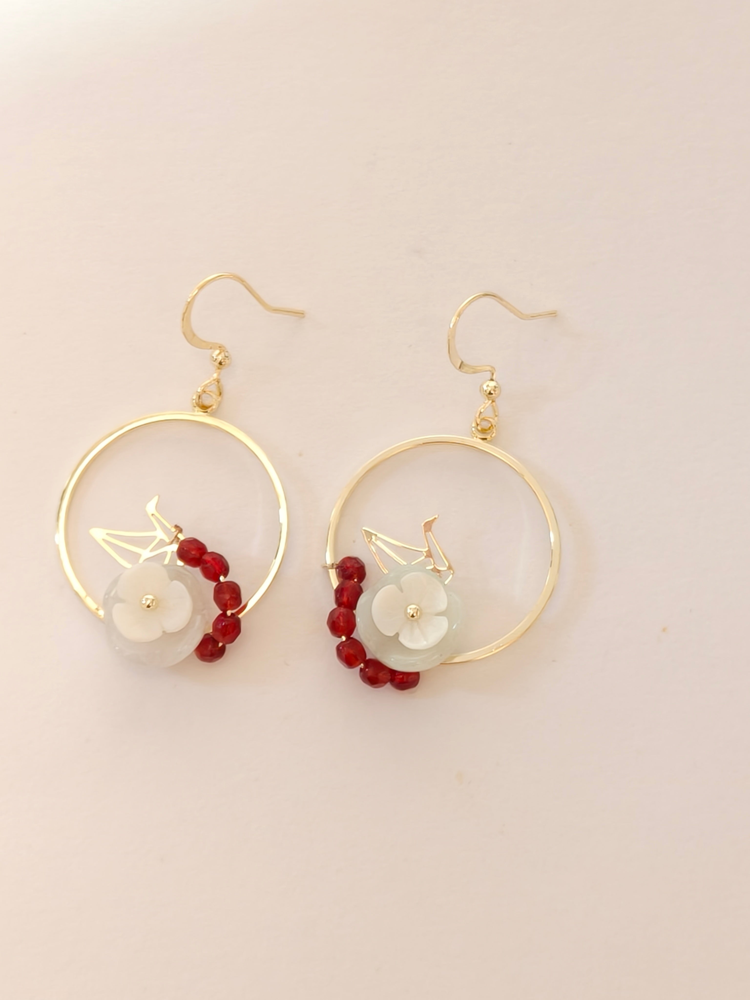 WE Freedom - jadeite jade  earring