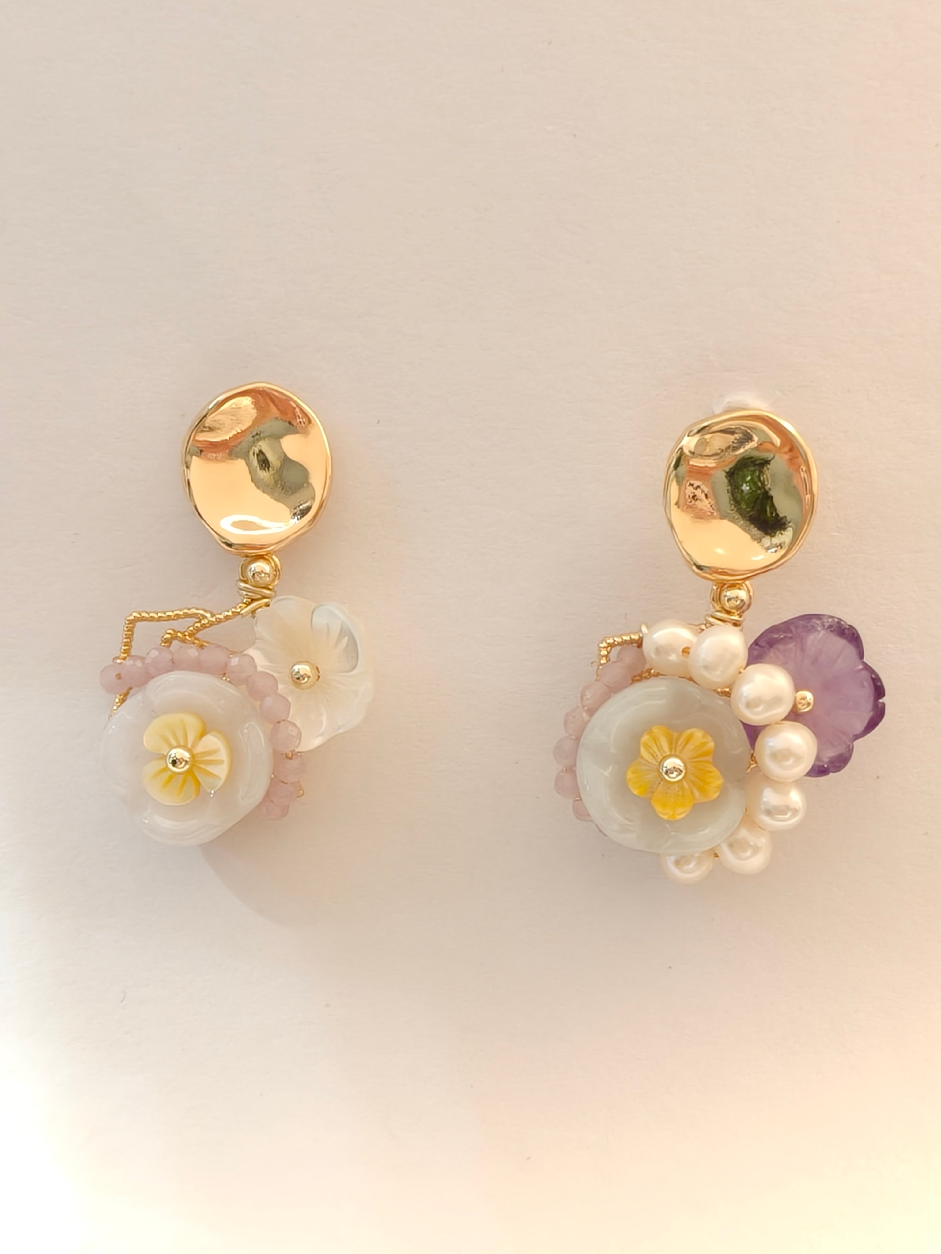 WE Monet jadeite earring