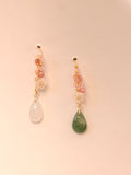 WE delite crystal and jadeite earring