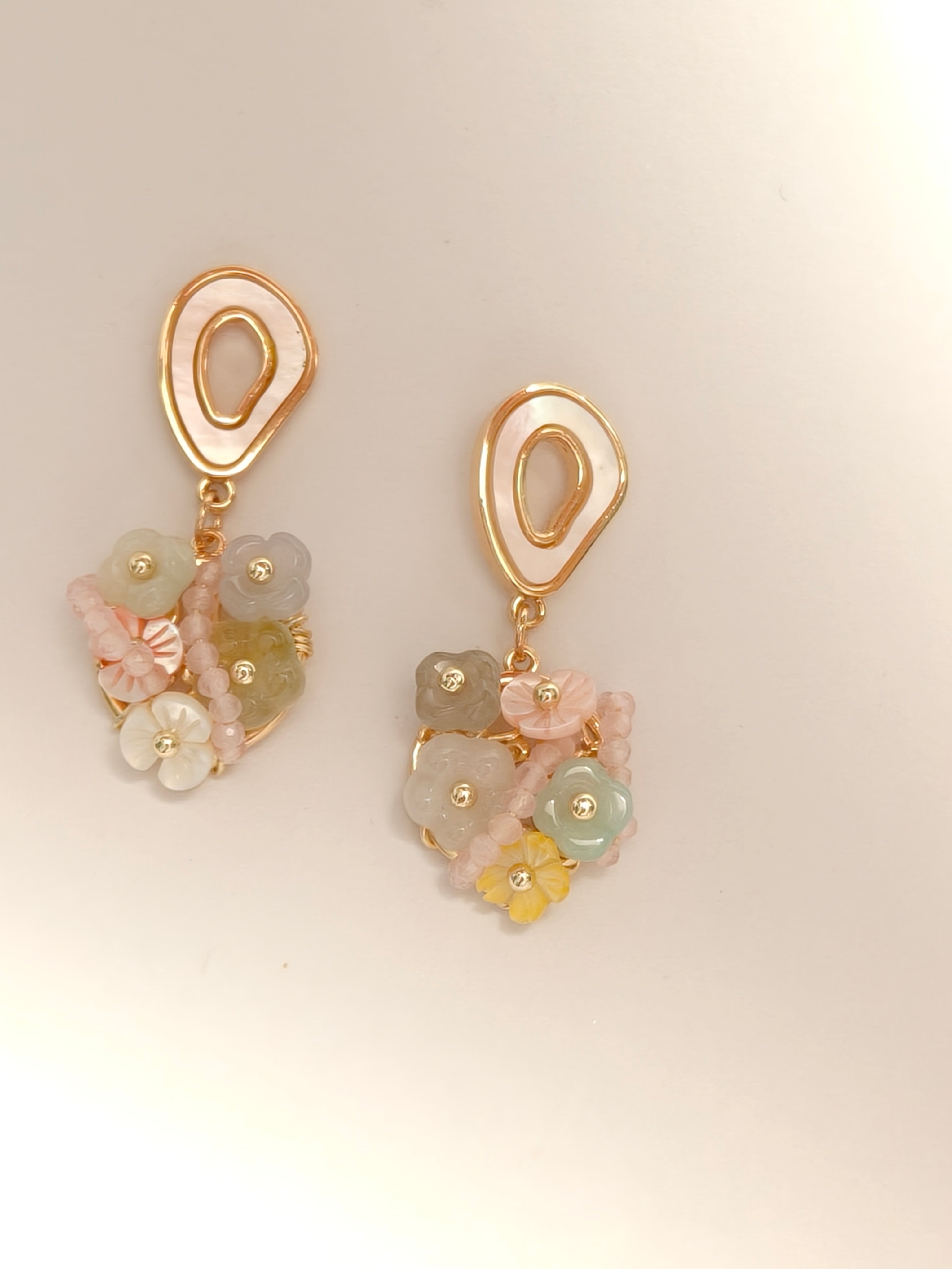 WE Monet jadeite earring
