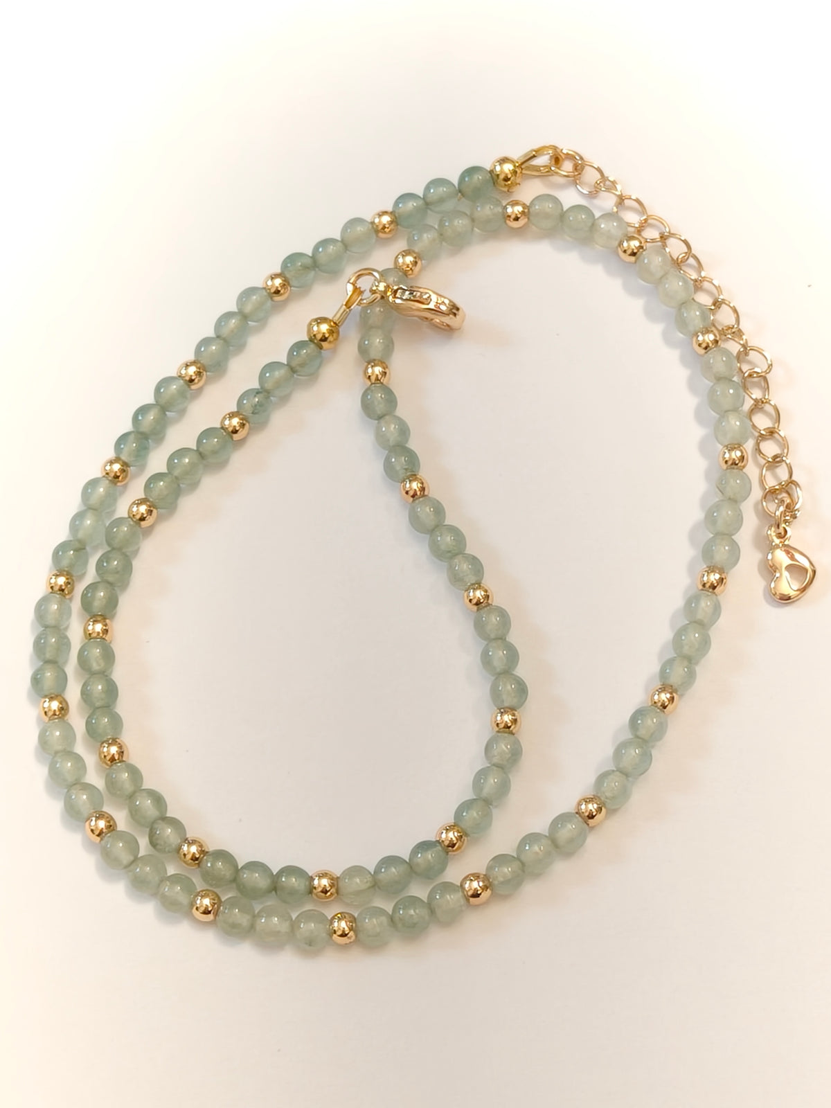 WE lux 3mm icy jadeite beads necklace and bracelet