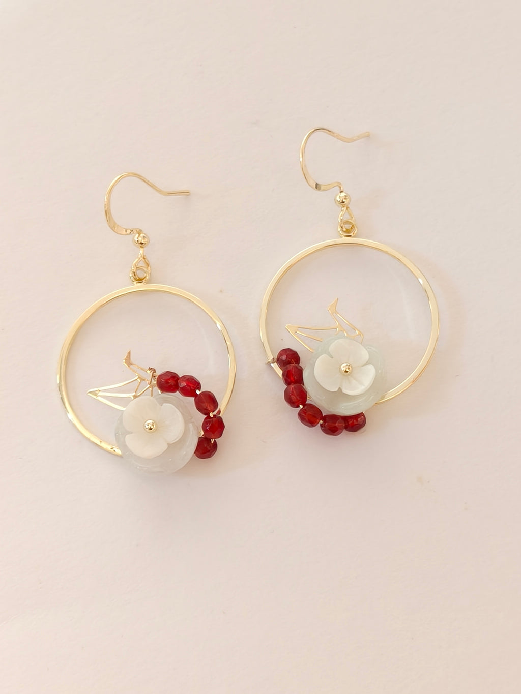 WE Freedom - jadeite jade  earring